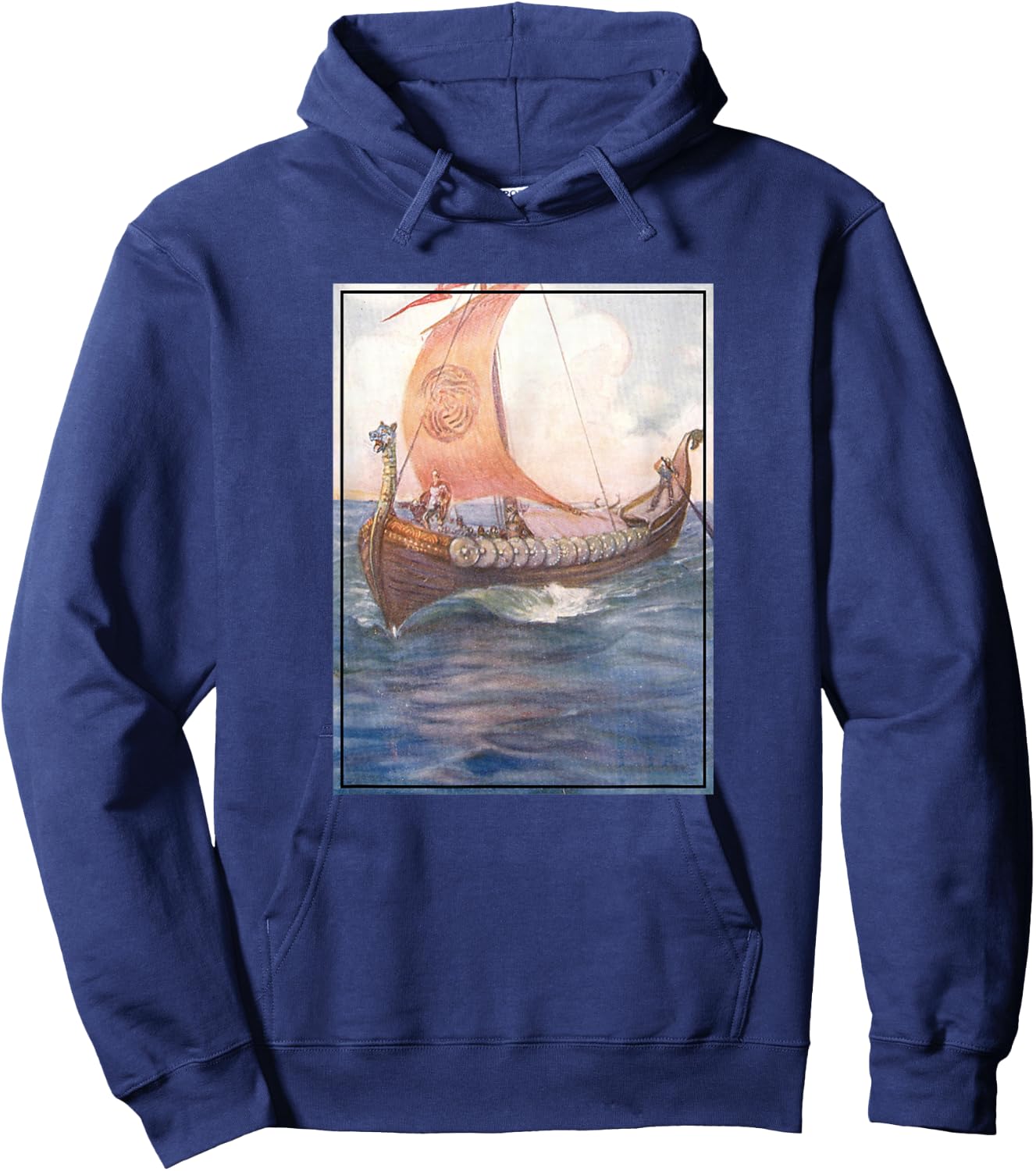 Beowulf Arriving On a Longship (1910) Hoodie - Hoodie | Navy