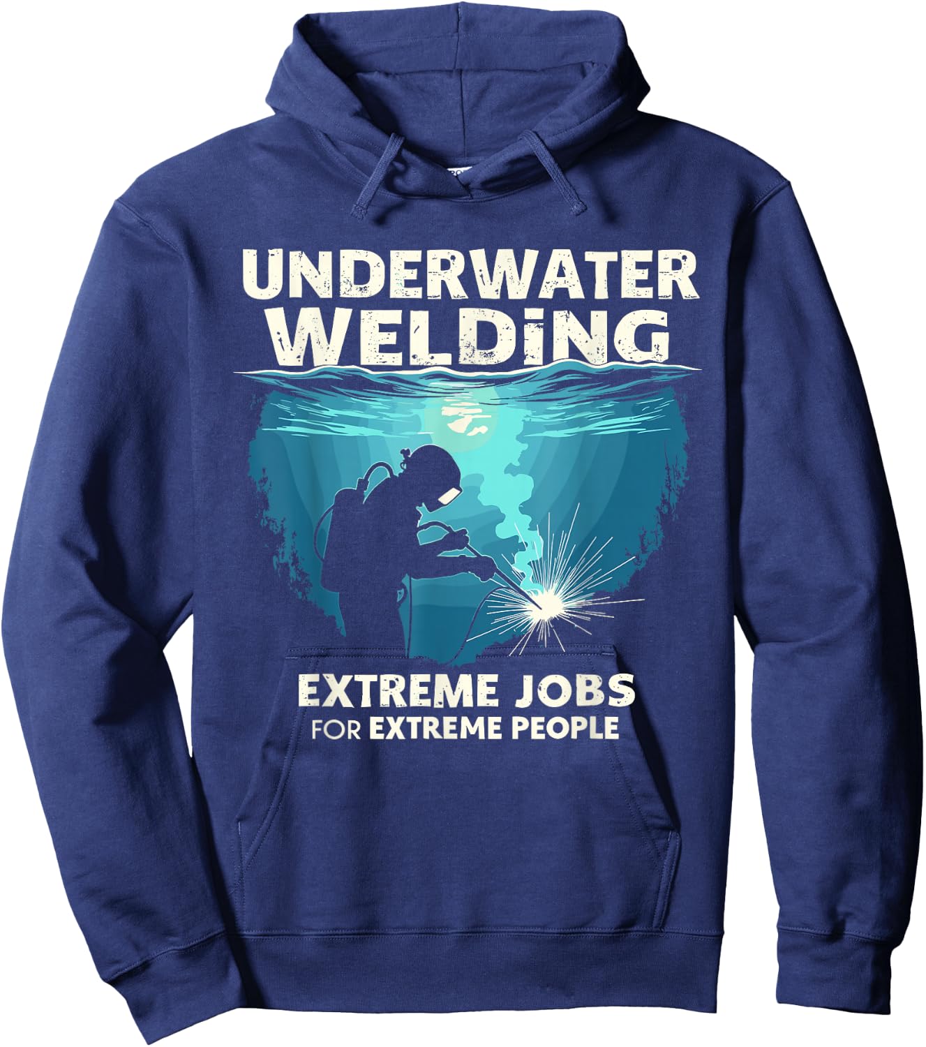 Deep Sea Welding Sea Welder Professional Diver Hoodie - Hoodie | Navy