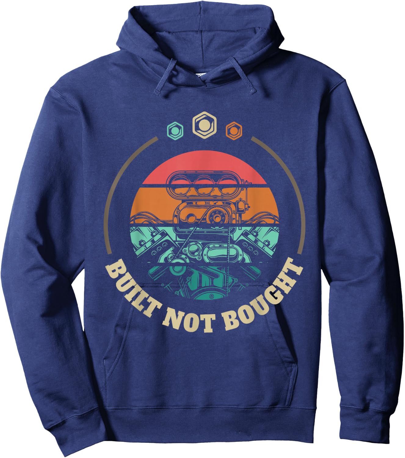 Built Not Bought Mechanic and Engineer Hoodie - Hoodie | Navy