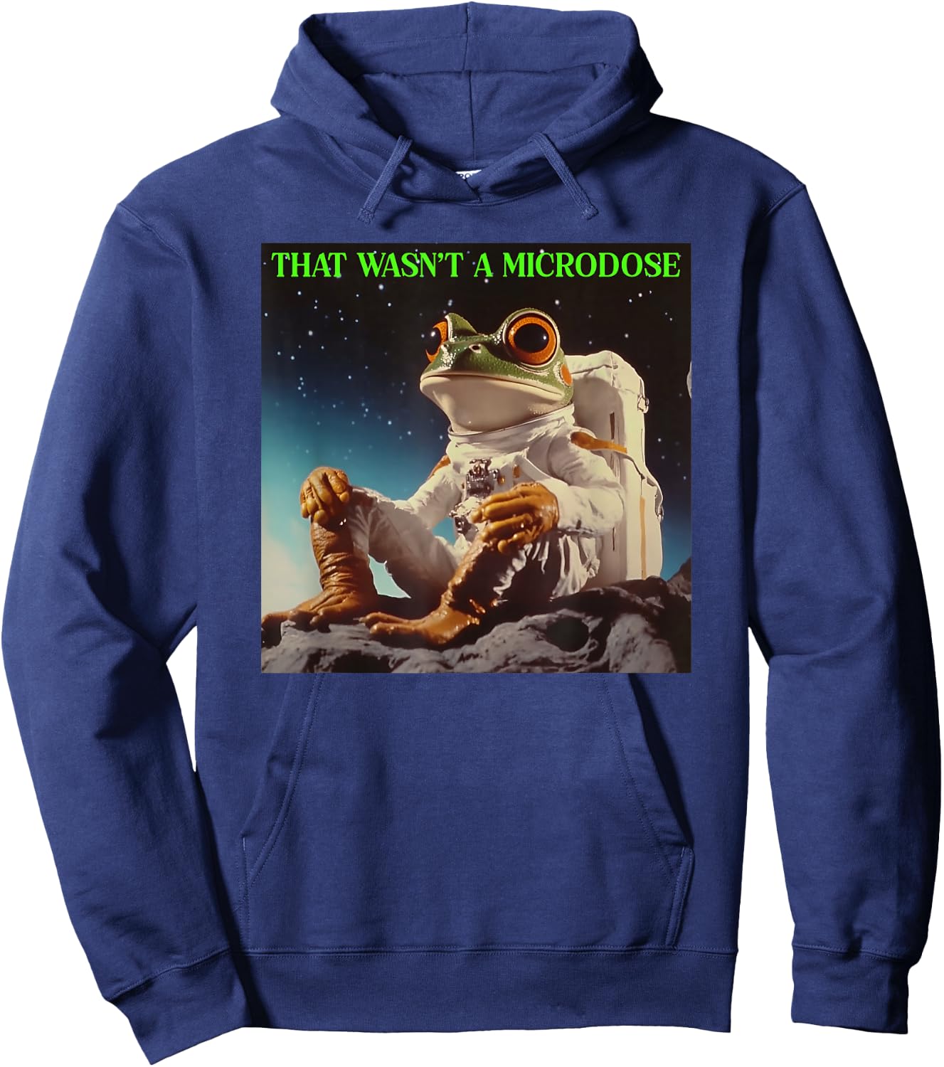 That Wasn't A Microdose Stoned Frog Hoodie - Hoodie | Navy