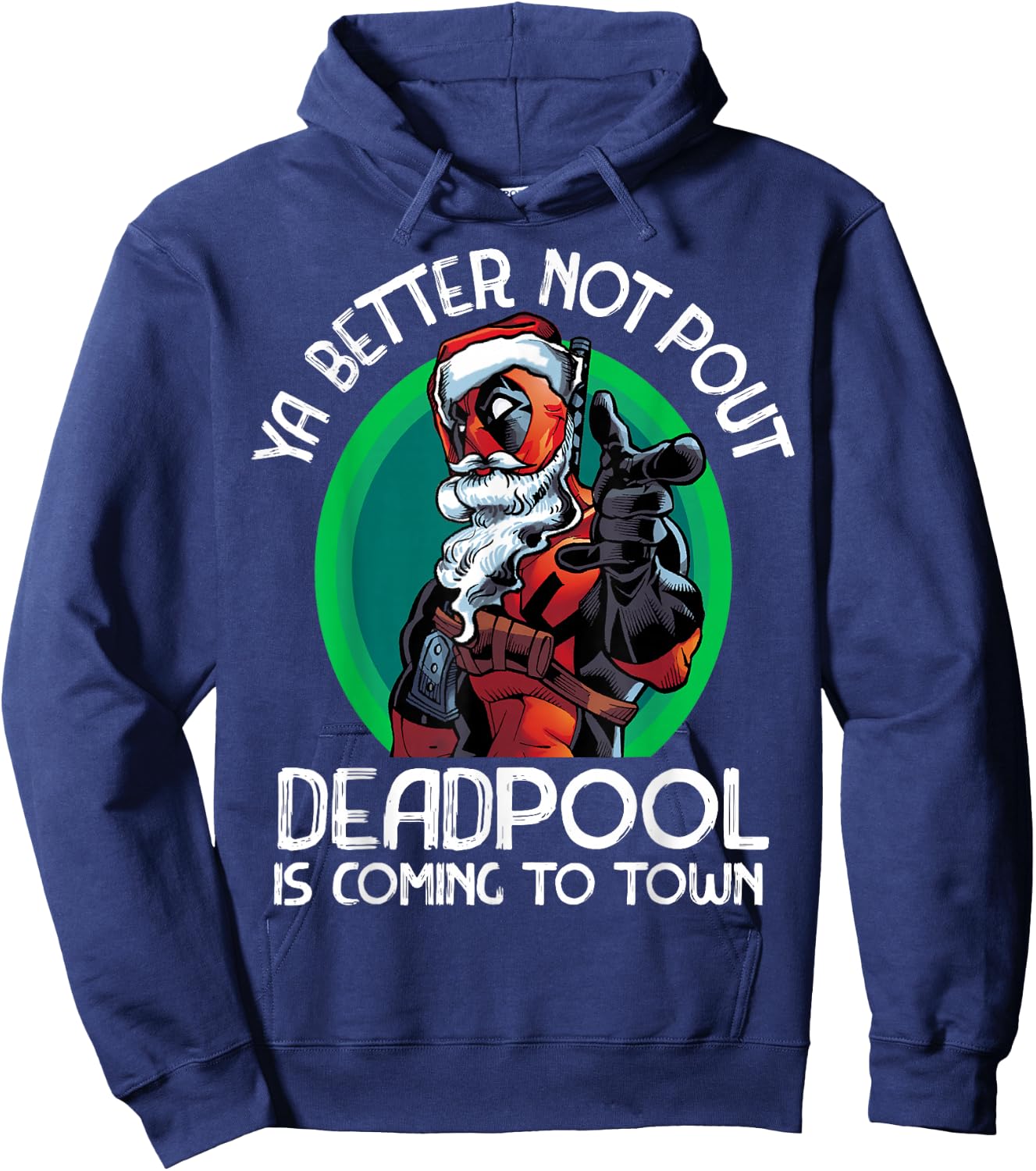 Marvel Deadpool Is Coming To Town Christmas Hoodie - Hoodie | Navy