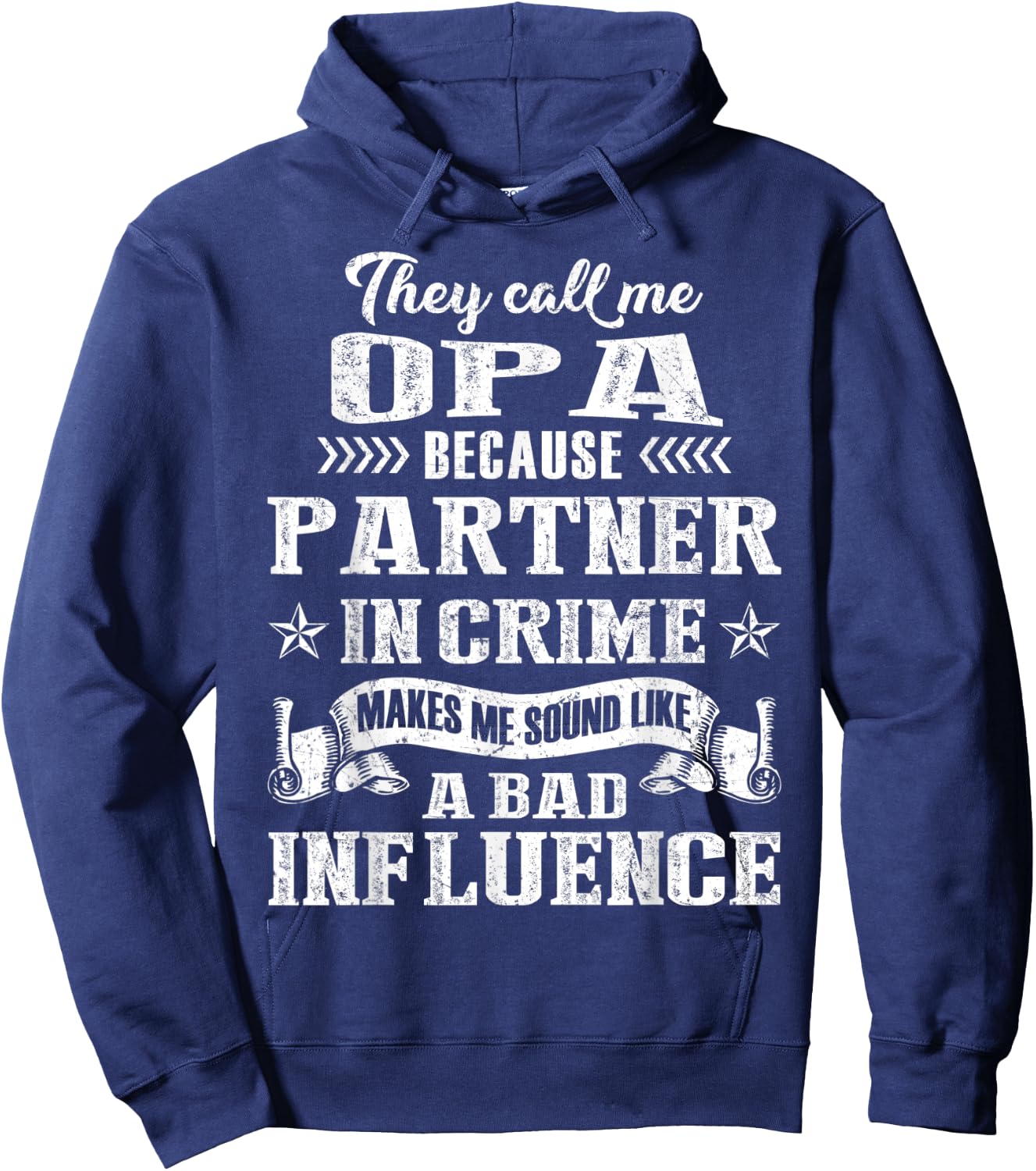 They Call Me Opa Partner In Crime Fathers Day Hoodie - Hoodie | Navy