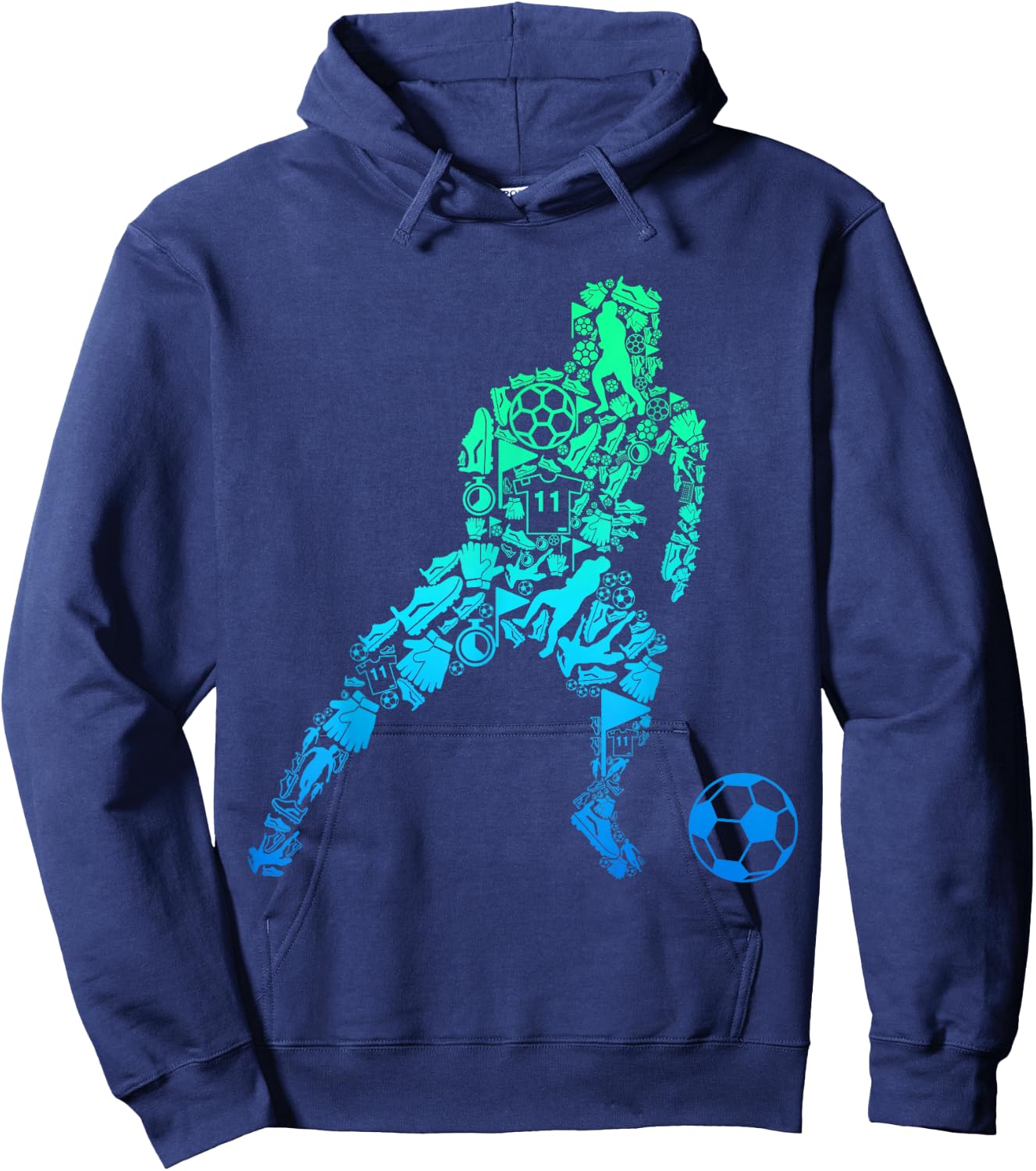 Children's Boys' Football Player Hoodie - Hoodie | Navy