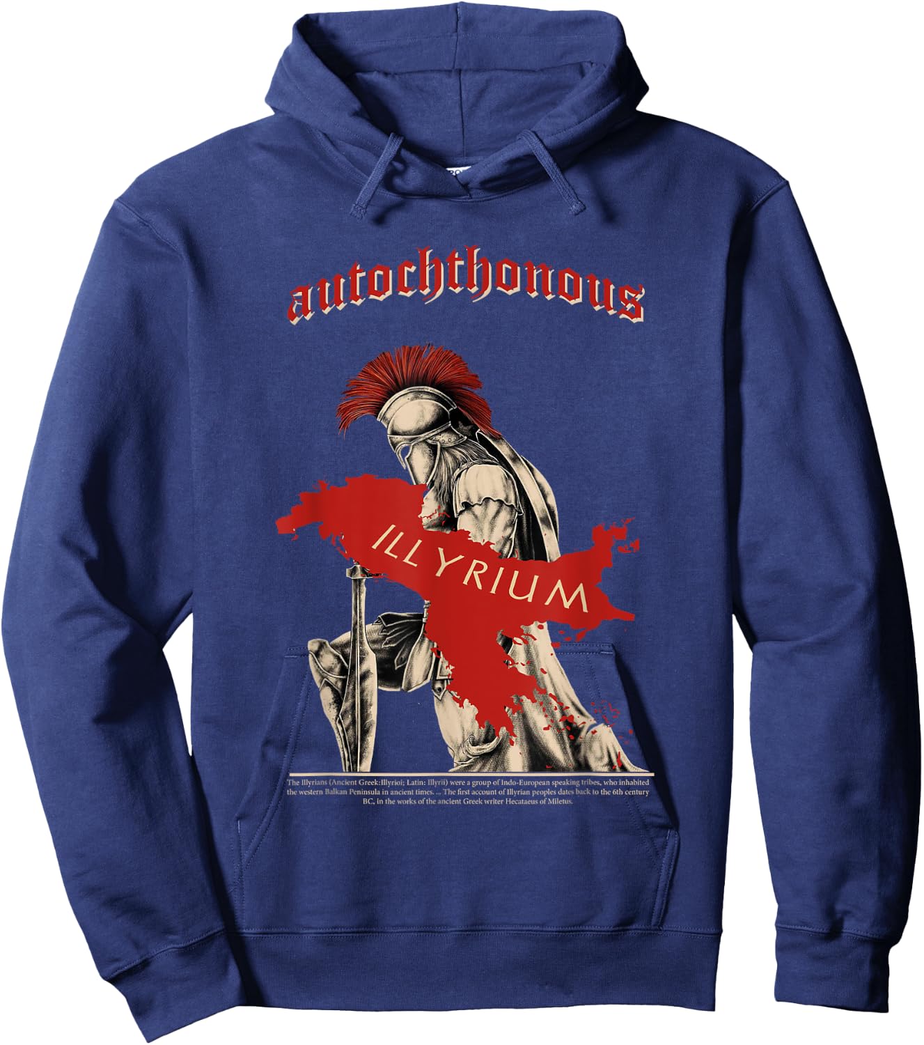Illyrians Autochthonous Land Hoodie - Hoodie | Navy