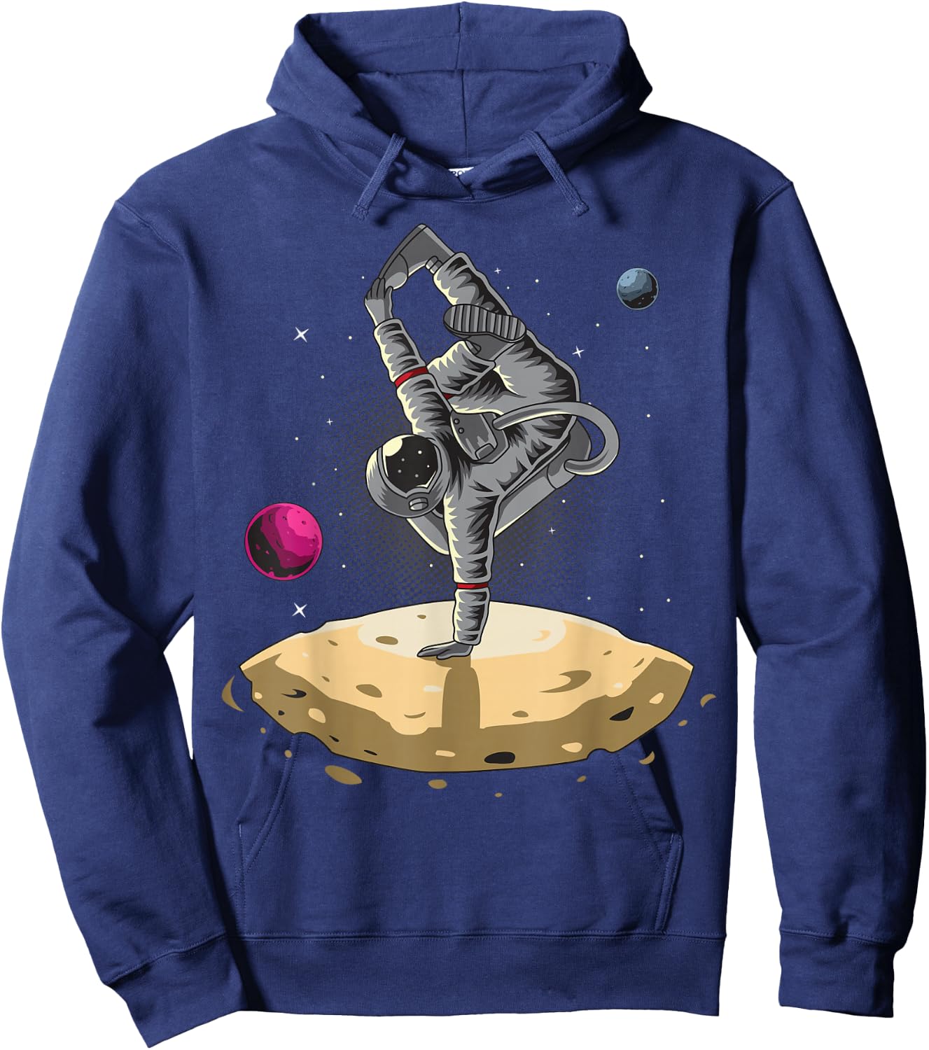 Astronaut Breakdancing On The Moon Hoodie - Hoodie | Navy