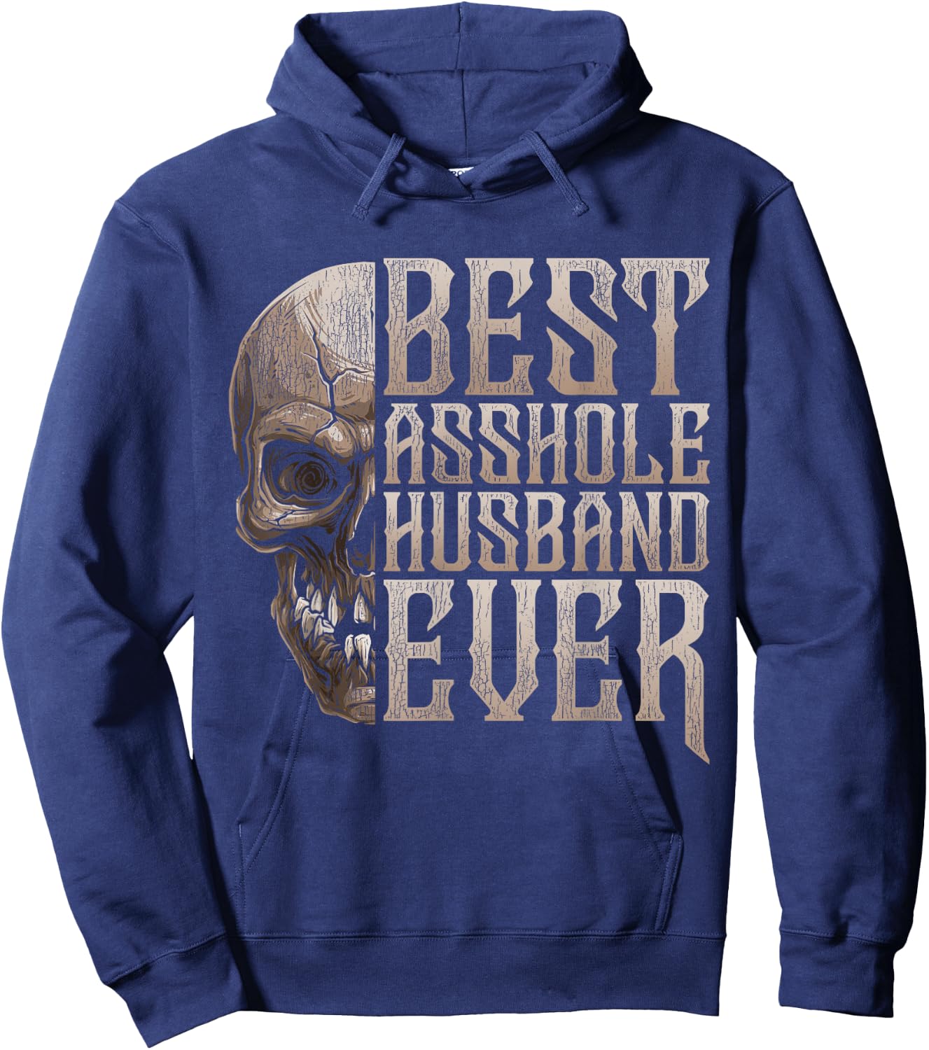 Vintage Best Asshole Husband Ever Hoodie - Hoodie | Navy
