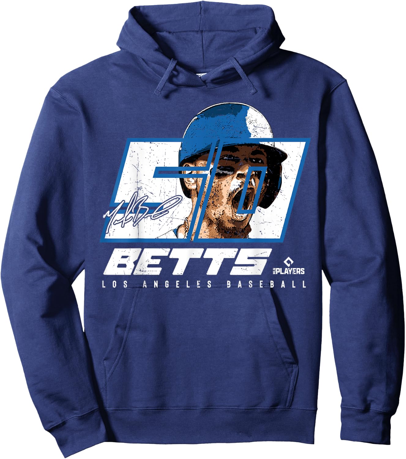 Mookie Betts - Silhouette Los Angeles MLBPA Hoodie - Hoodie | Navy