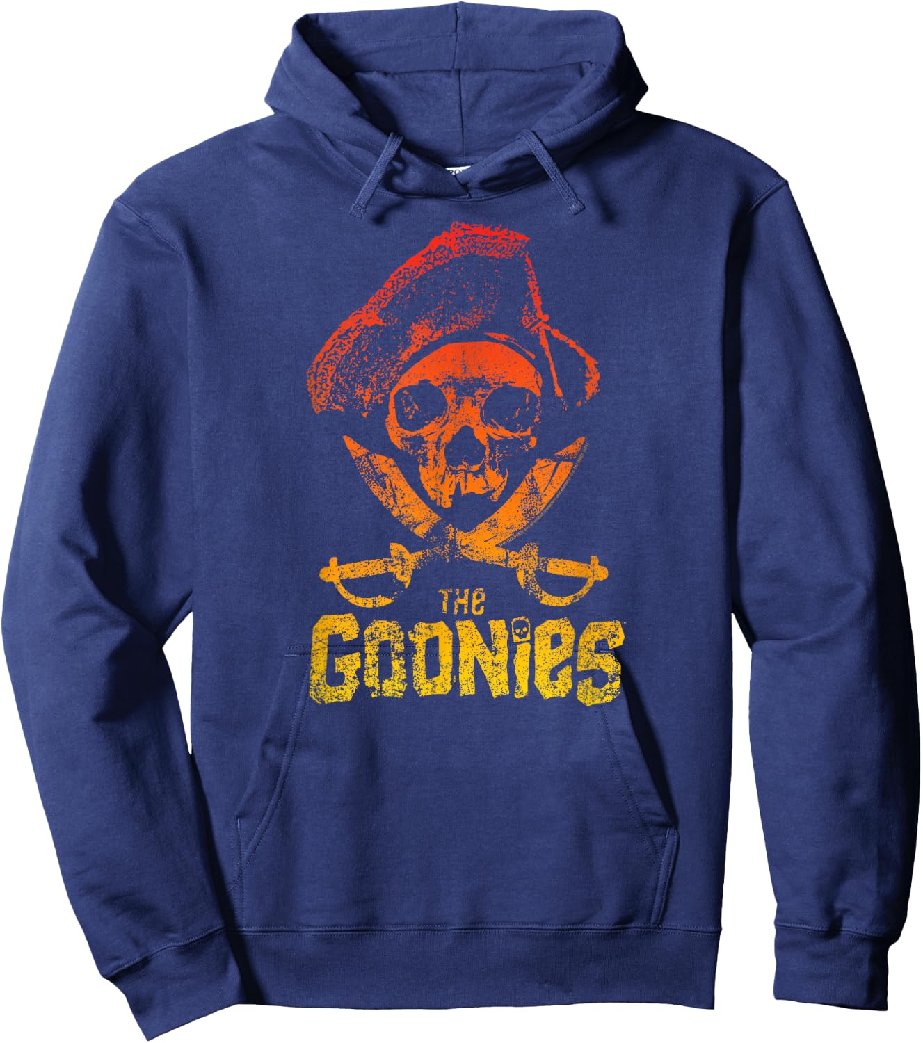The Goonies Pirate Skull and Swords Ombre Movie Hoodie - Hoodie | Navy