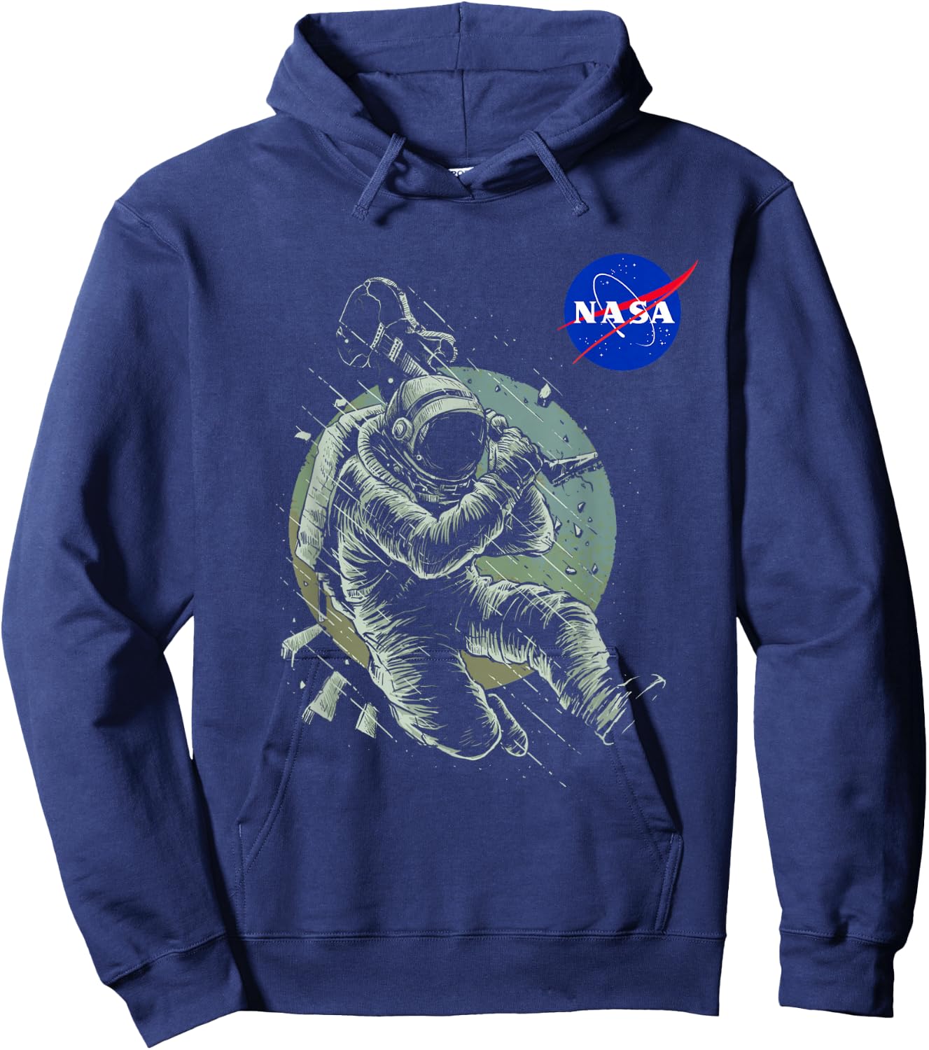 NASA Astronaut Guitar Player Rocker Hoodie - Hoodie | Navy