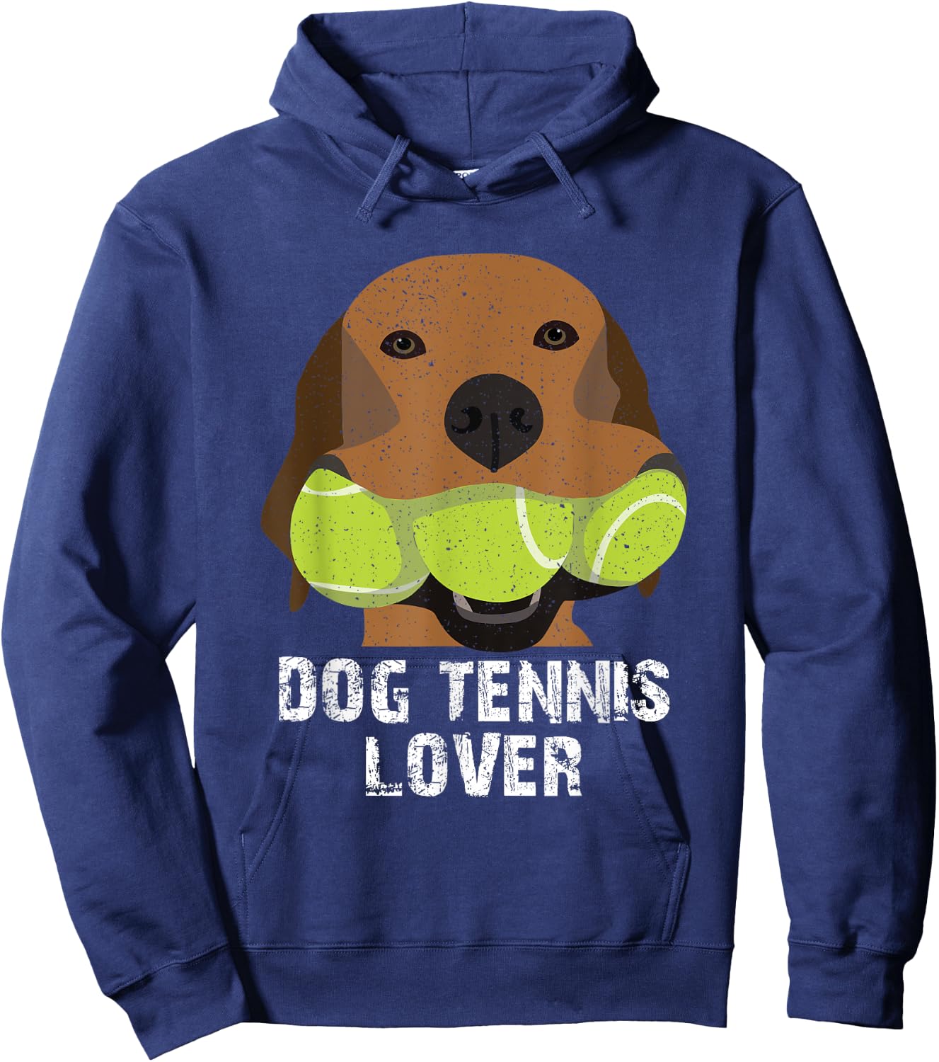 Dog tennis lover tennis balls Women Girls Kids Hoodie - Hoodie | Navy