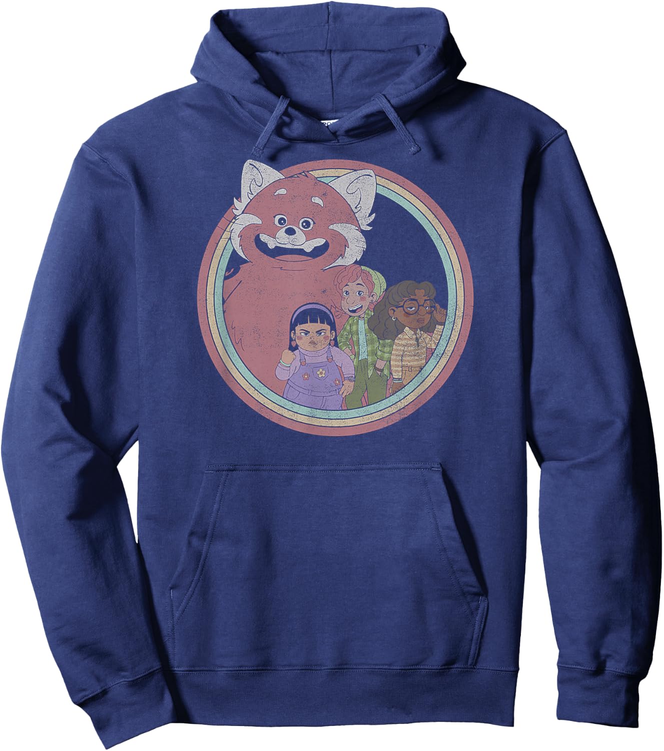 Disney Pixar Turning Red Retro Friend Circle Hoodie - Hoodie | Navy