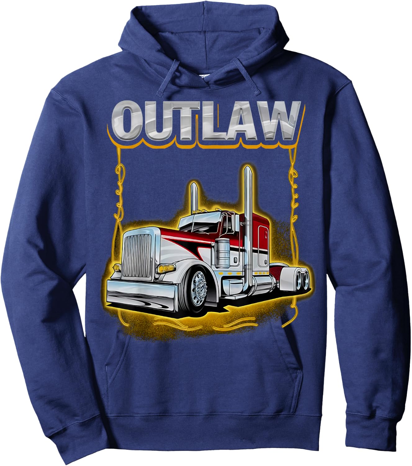 Outlaw peterbilt trucks Hoodie - Hoodie | Navy