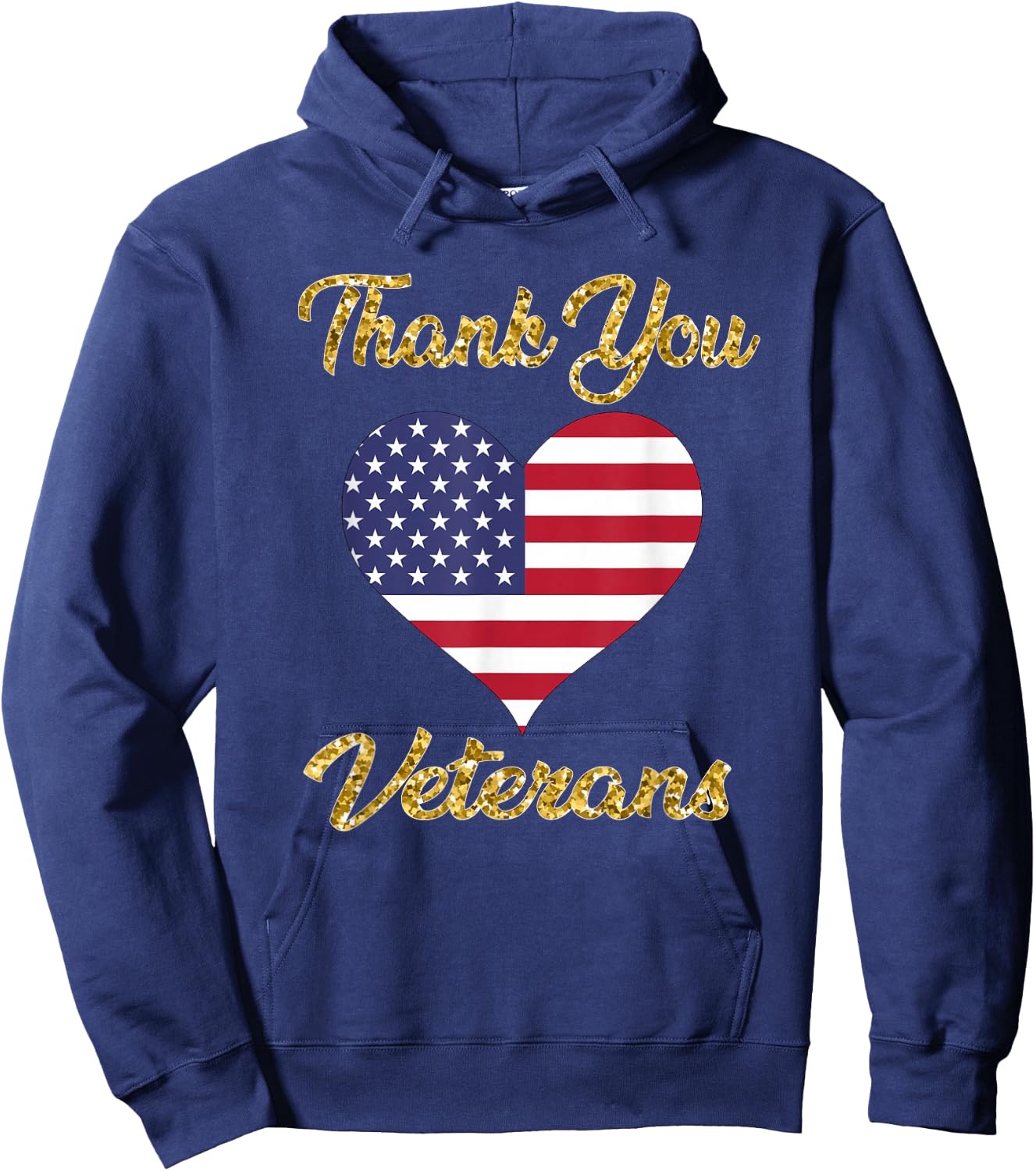 Veterans Day with American Flag Dad Women Kids Hoodie - Hoodie | Navy