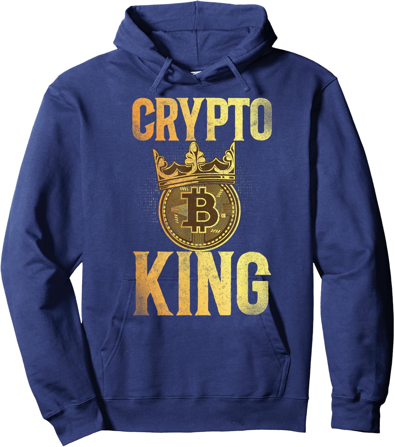 Bitcoin Crypto King Hoodie - Hoodie | Navy