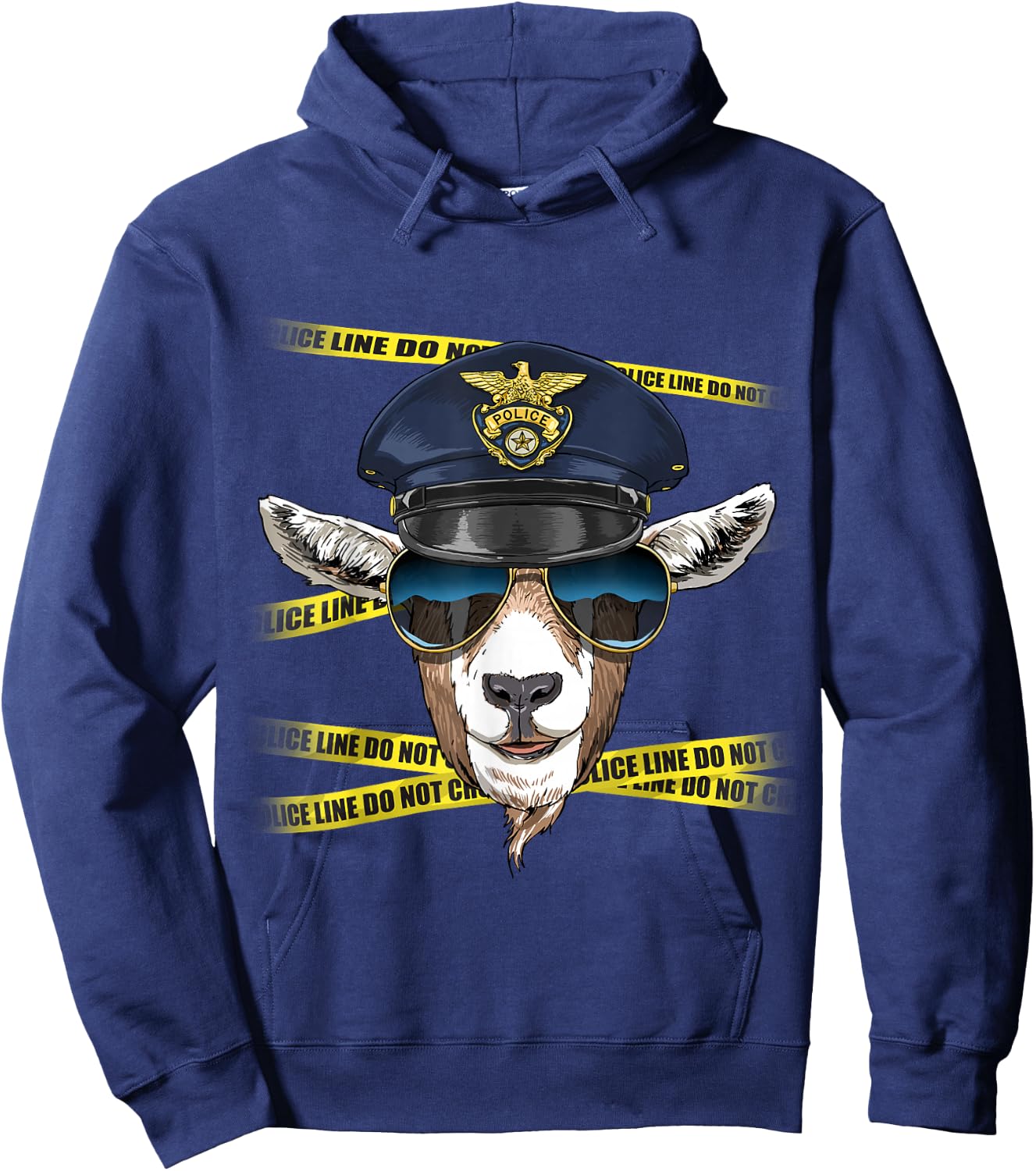 Goat Police Farmer Goat Farm Animal Lover Hoodie - Hoodie | Navy