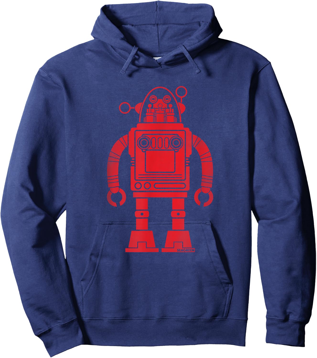 Retro Robot Nerd Vintage Sci-fi Hoodie - Hoodie | Navy