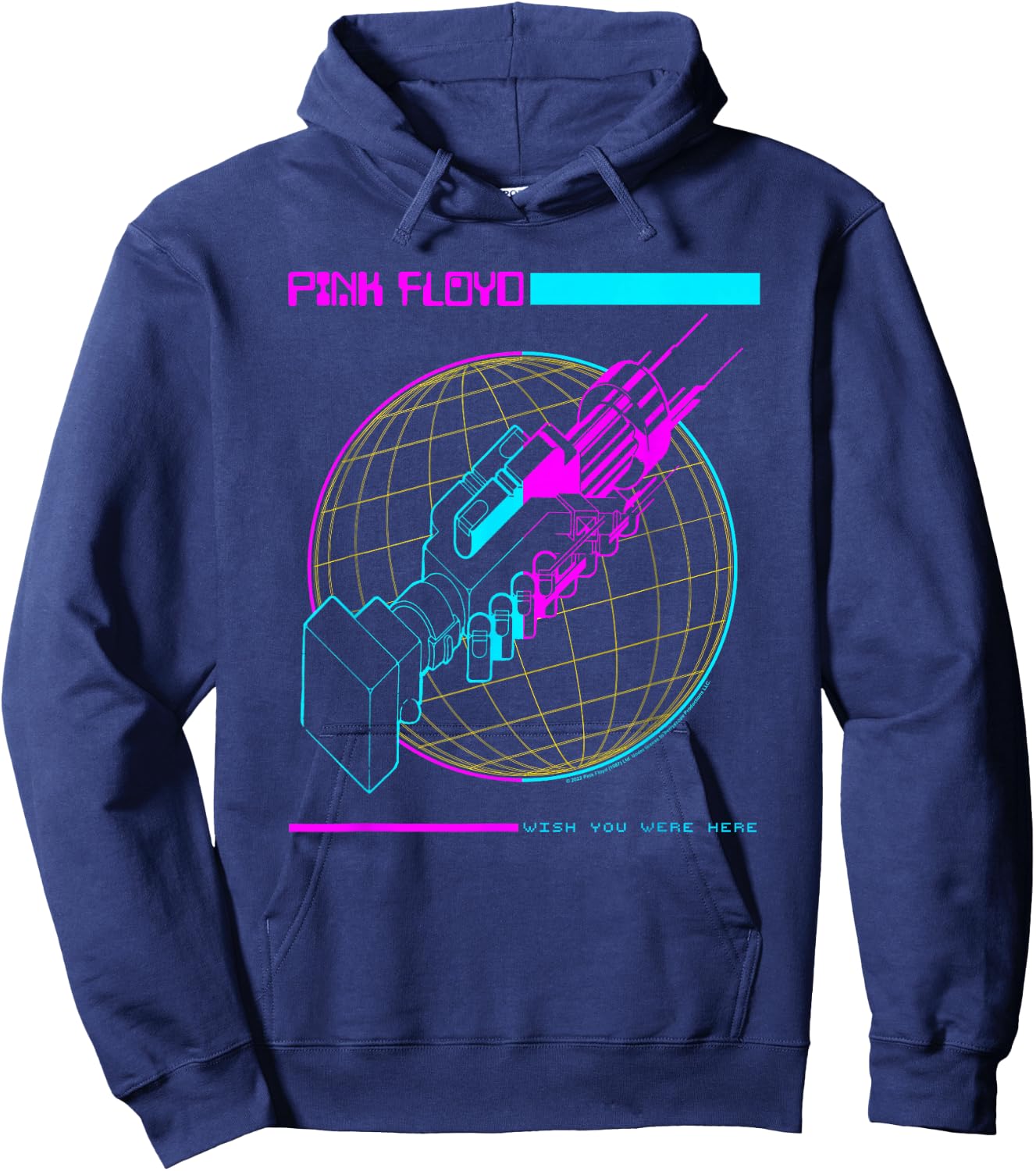 Pink Floyd Wish You Were Here Grid Hoodie - Hoodie | Navy