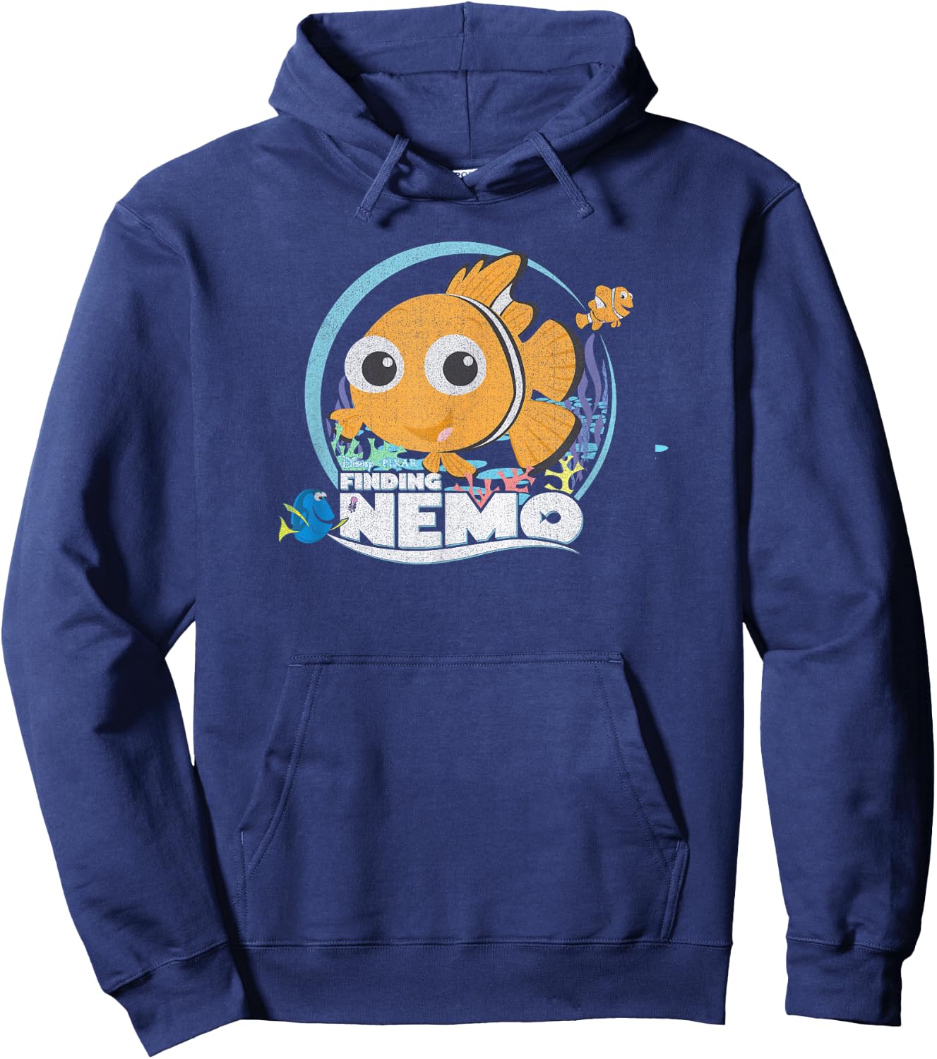 Disney Pixar Finding Nemo Group Shot Chibi Hoodie - Hoodie | Navy