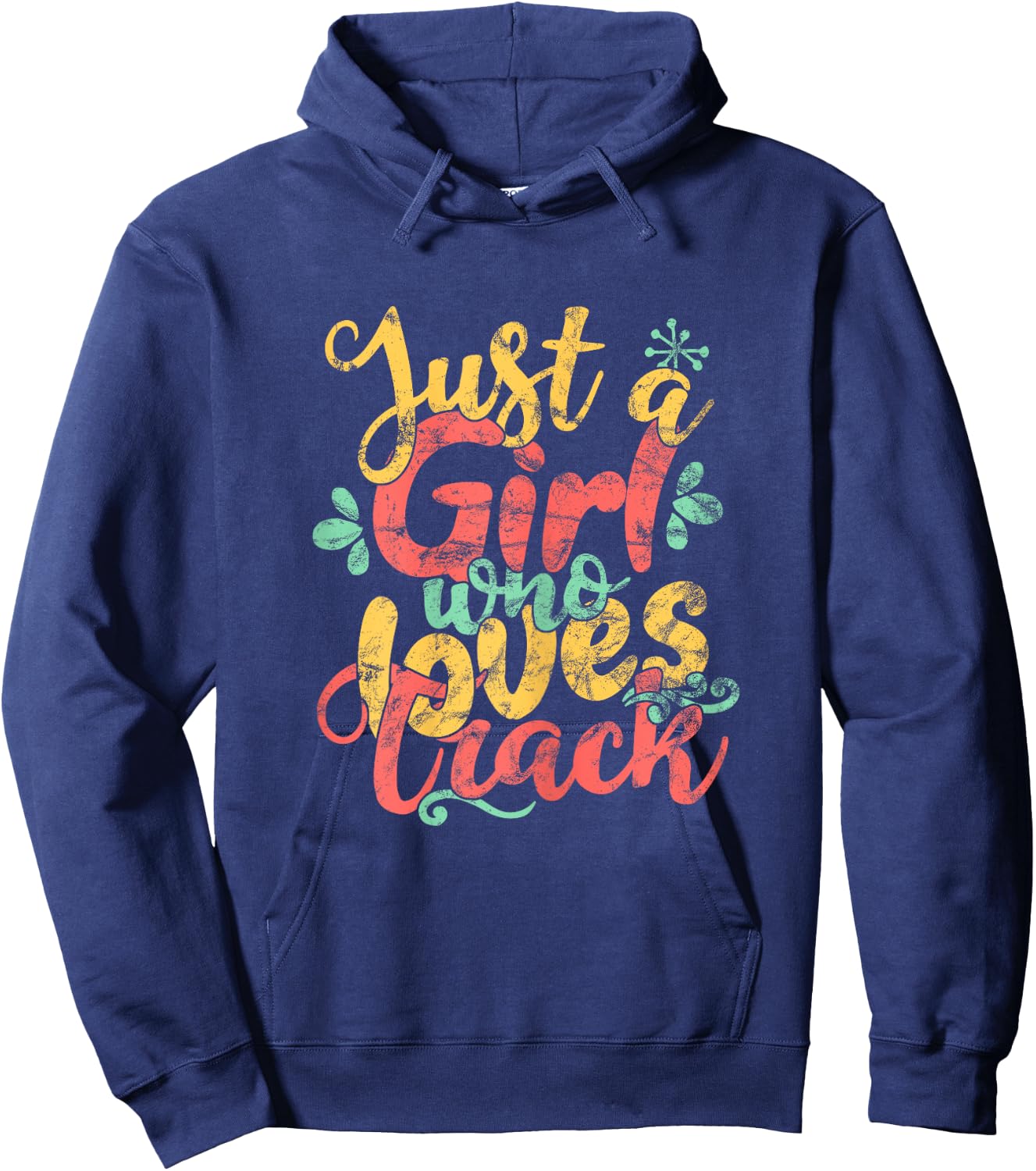 Just A Girl Who Loves Track Gift T Shirt Hoodie - Hoodie | Navy