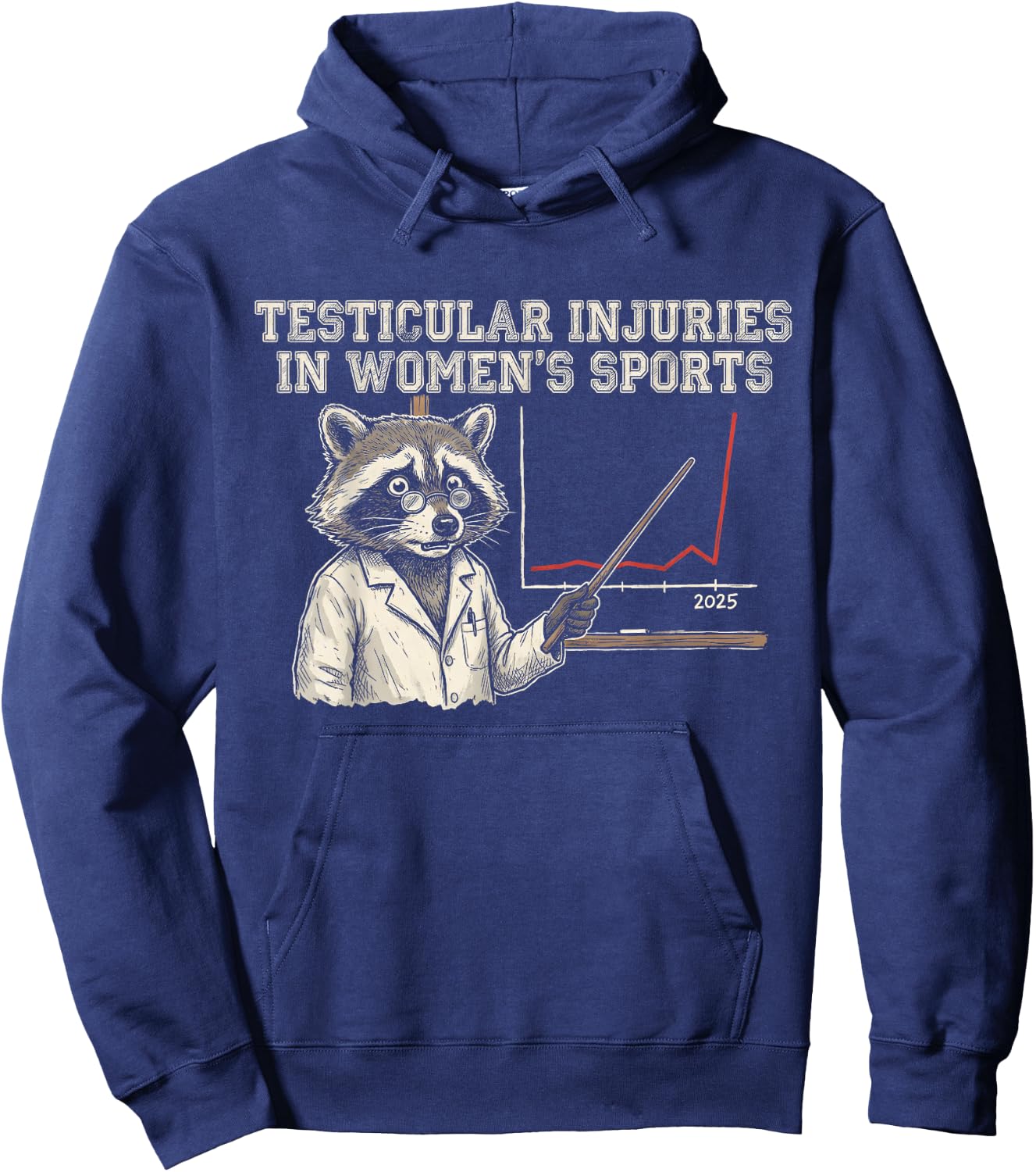 Testicular Injuries in Sports Raccoon Hoodie - Hoodie | Navy