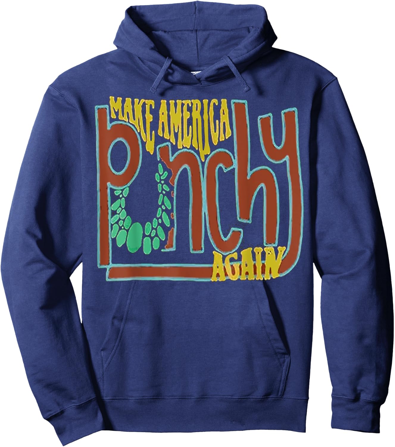Make America Punchy Again Western Cowboy Hoodie - Hoodie | Navy