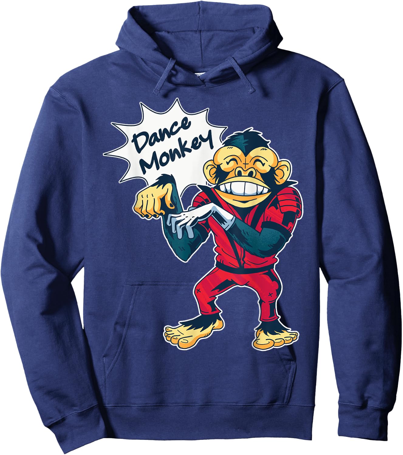 Funny Dance Monkey Music Dancing 90s Hoodie - Hoodie | Navy