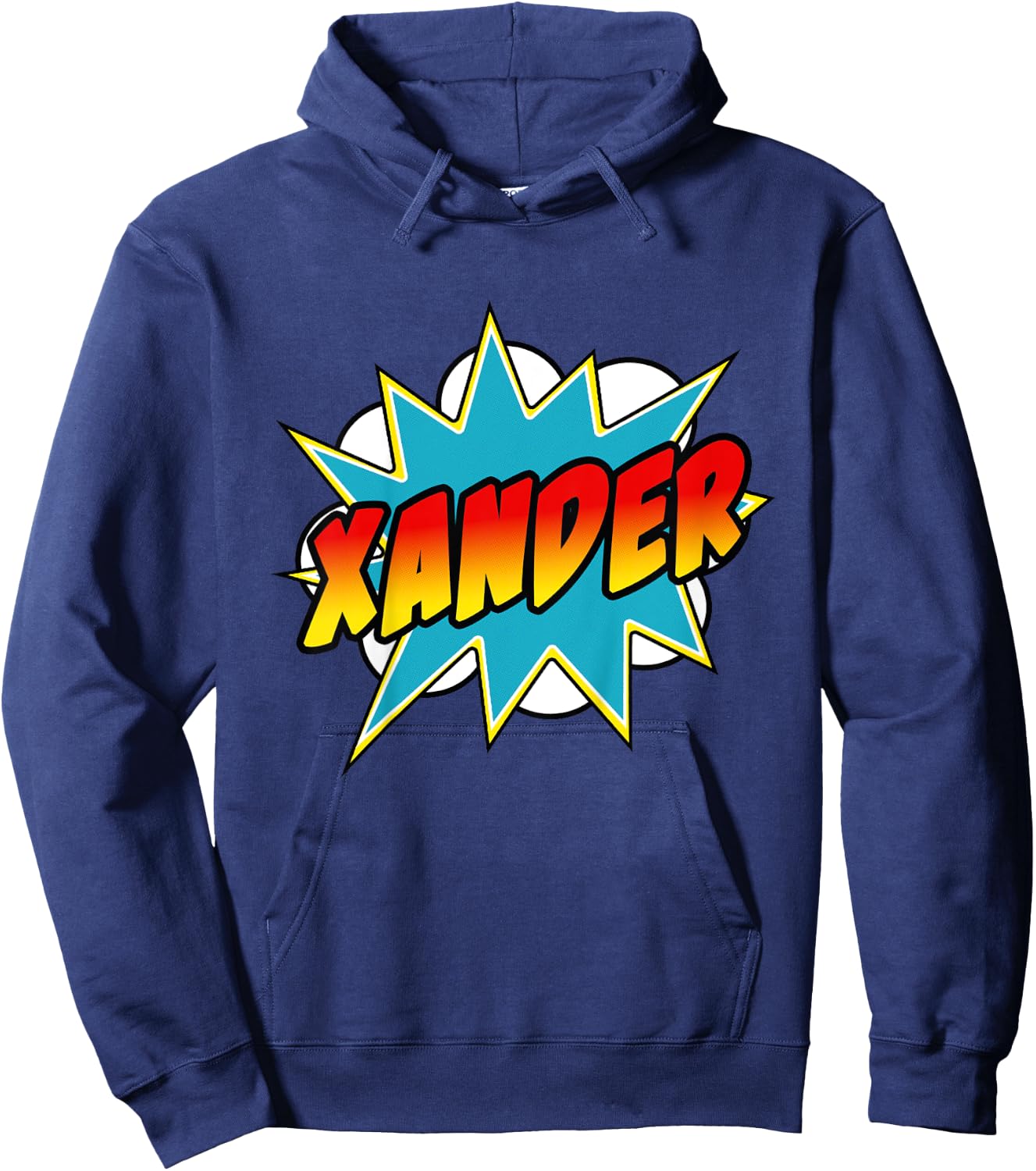 Kids Boys Xander Name Comic Book Superhero Hoodie - Hoodie | Navy