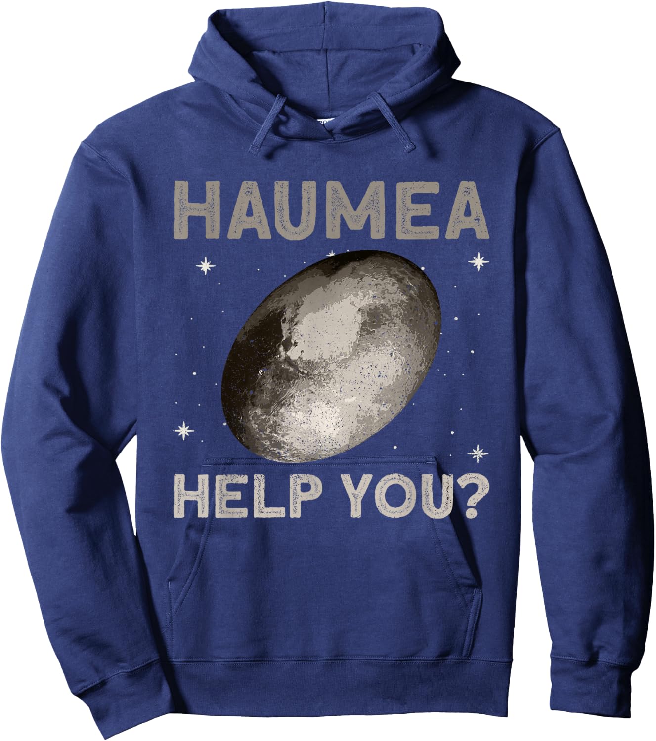 Haumea Help You? - Dwarf Planet Space Astronomy Hoodie - Hoodie | Navy