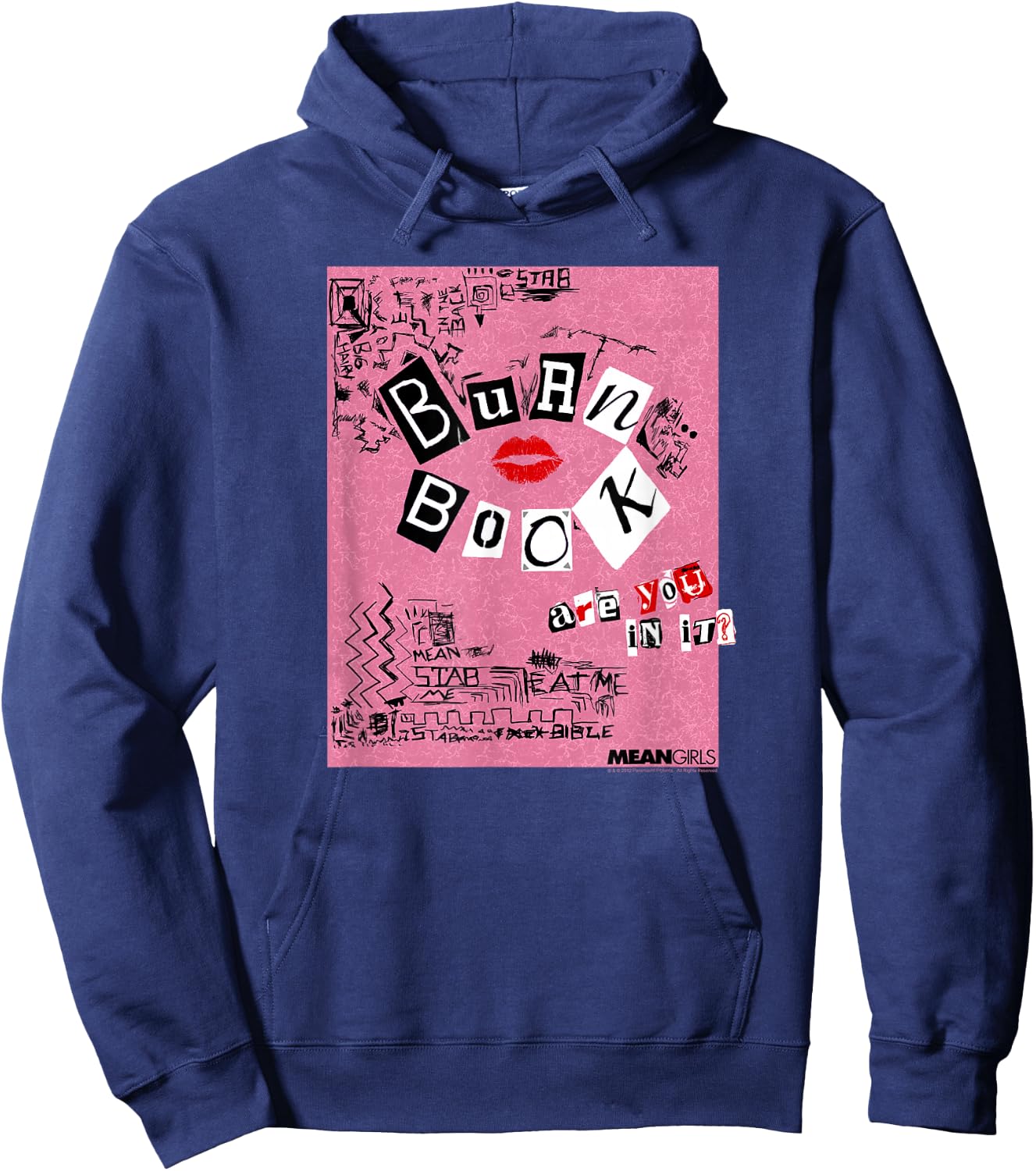 Mean Girls Burn Book Hoodie - Hoodie | Navy