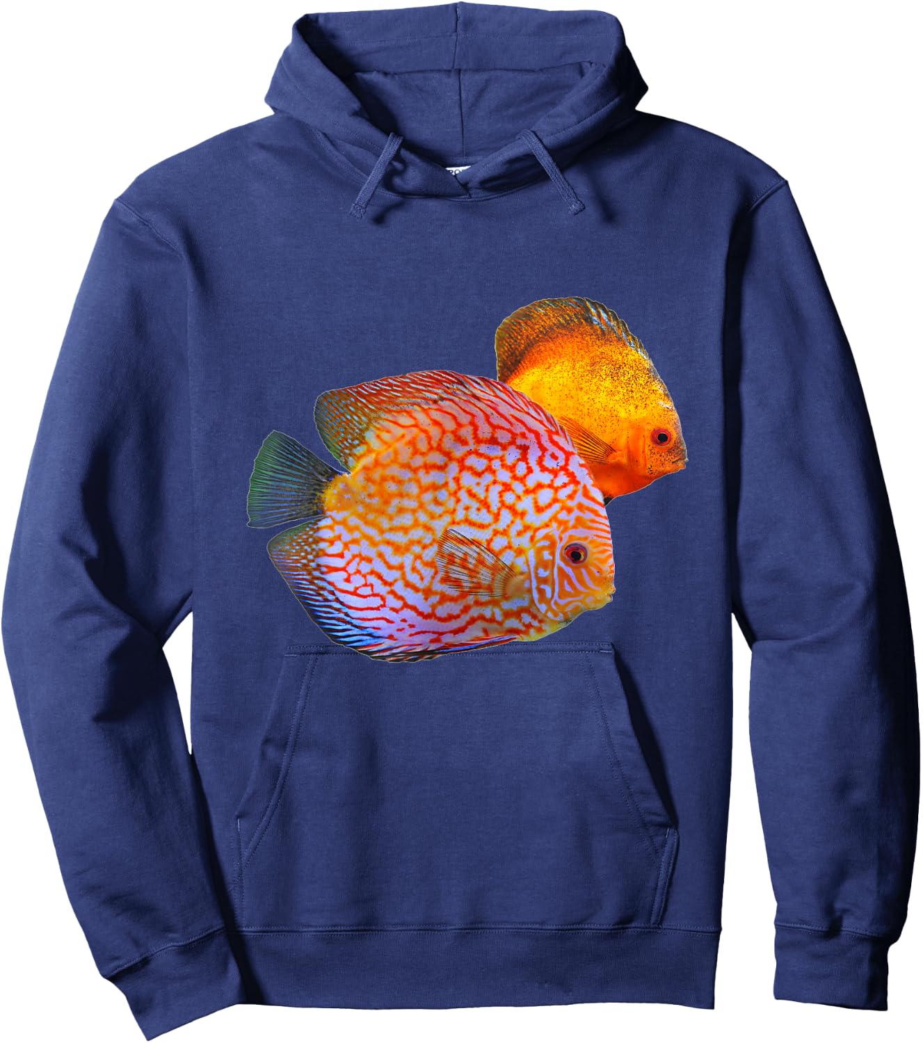 Portrait of Discus Fish Ocean Fishes Shirt Hoodie - Hoodie | Navy