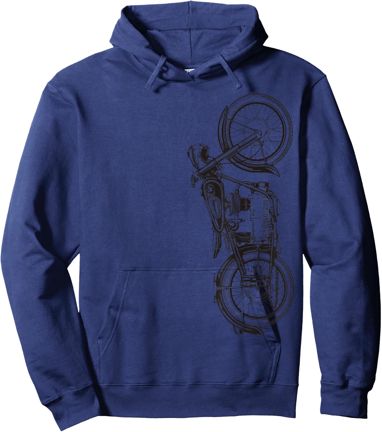 Vintage Retro Motorcycle Hoodie - Hoodie | Navy