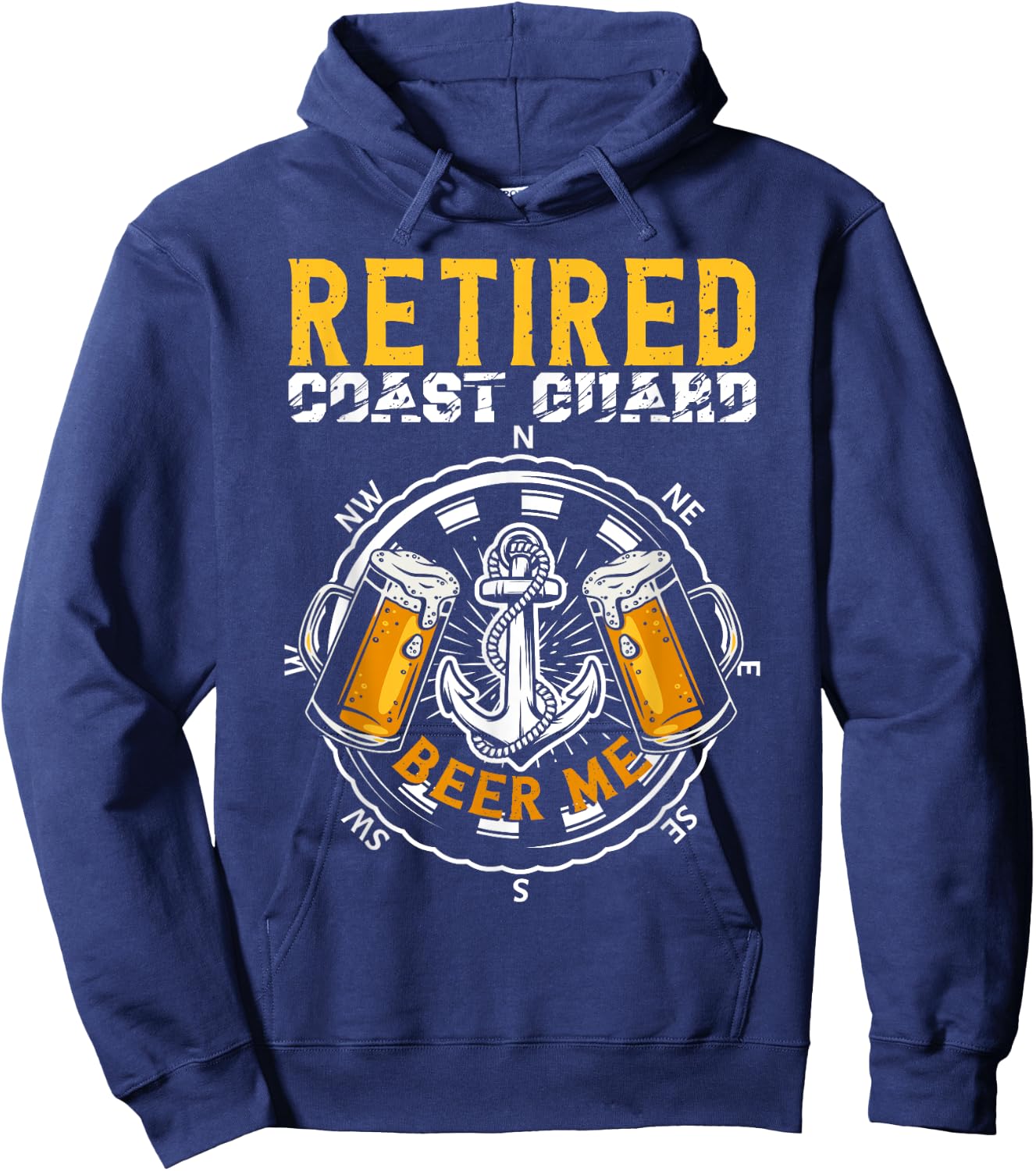 Retired Coast Guard Beer Me Forces Coast Guard Hoodie - Hoodie | Navy