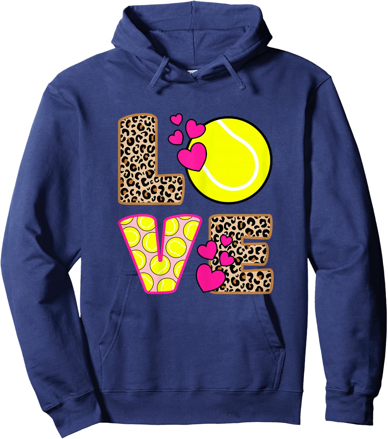 Love Tennis Player Women Girls Hoodie - Hoodie | Navy