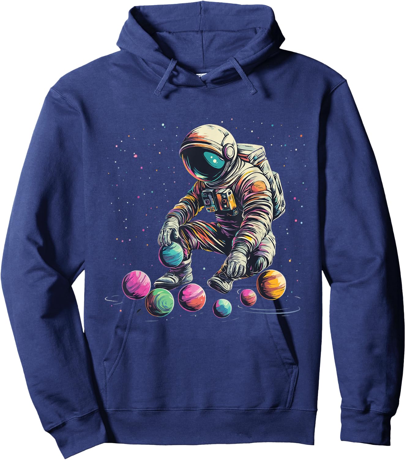 Space Explorer Astronaut Planets Solar System Hoodie - Hoodie | Navy