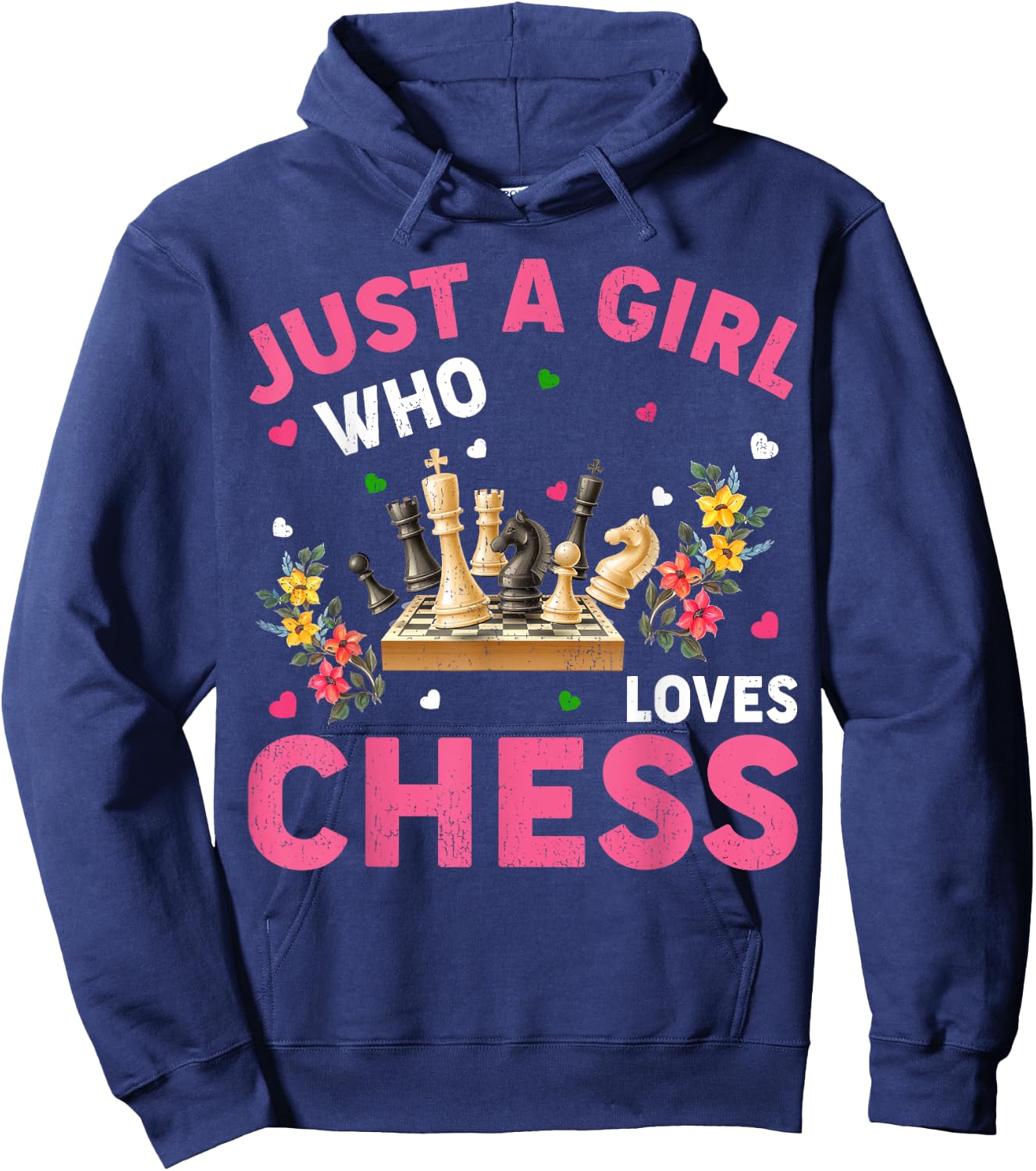Chess Game Lover Just A Girl Who Loves Chess Hoodie - Hoodie | Navy