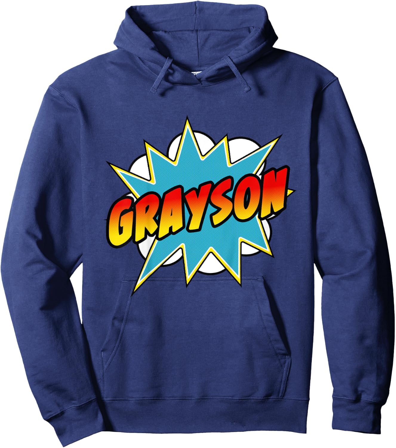 Kids Boys Grayson Comic Book Superhero Name Hoodie - Hoodie | Navy