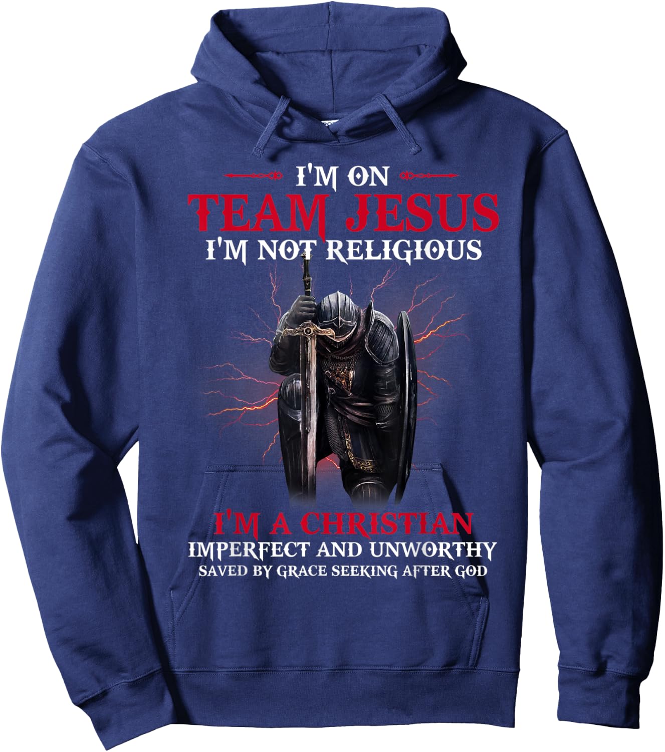 I'm On Team Jesus I'm A Christian Hoodie - Hoodie | Navy