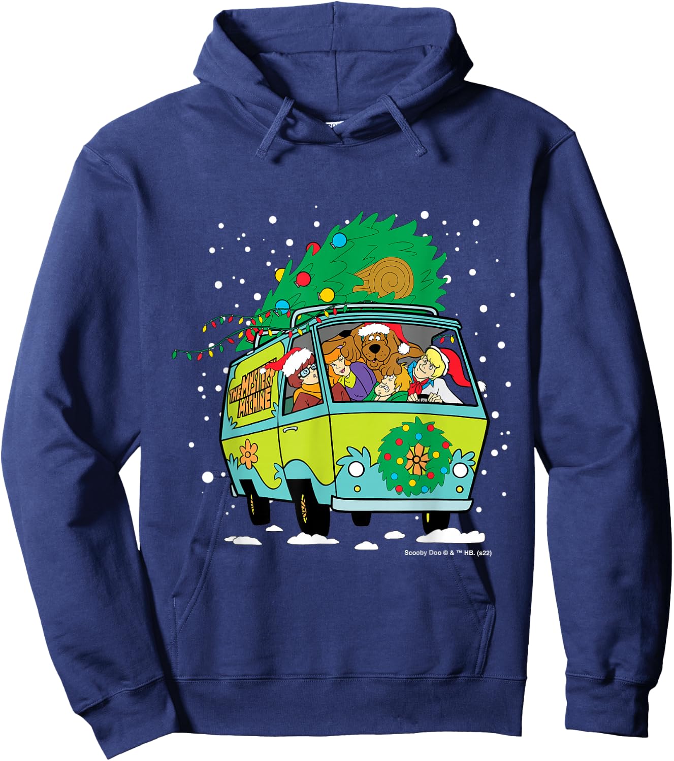 Scooby Doo Christmas Mystery Machine Hoodie - Hoodie | Navy