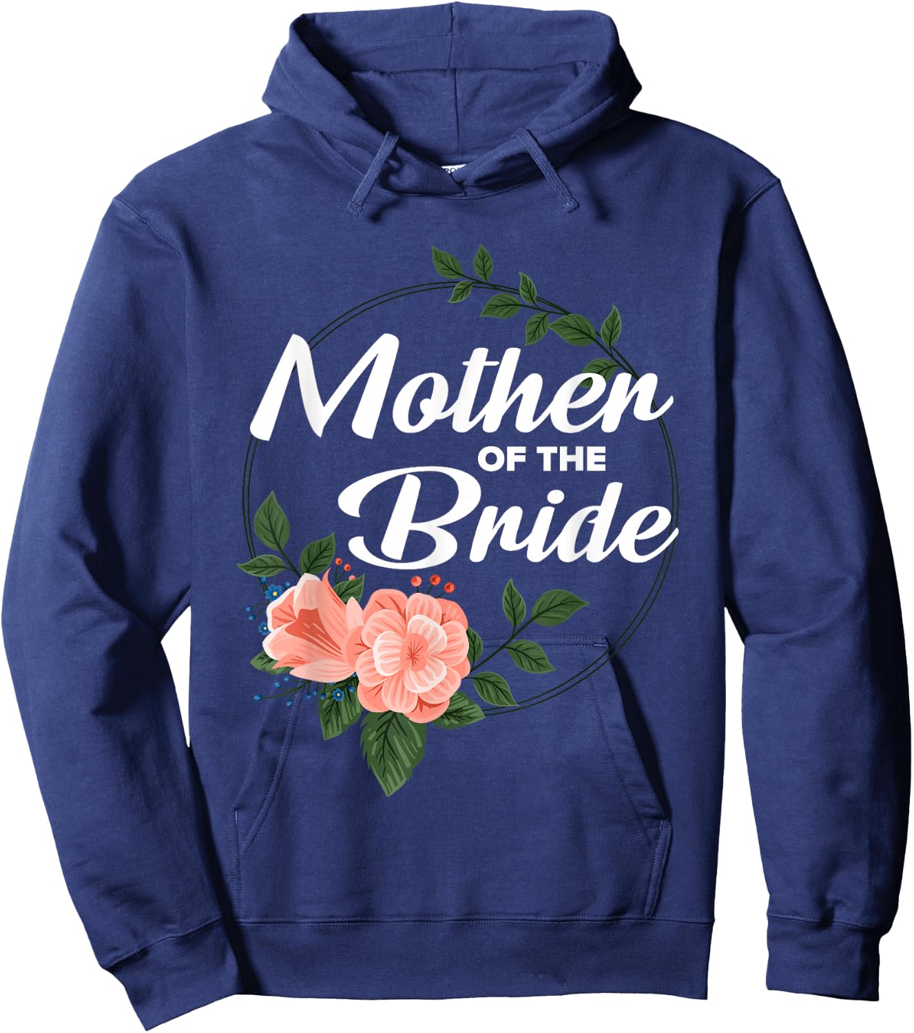 Mother of the Bride Floral Blush Wedding Gift Hoodie - Hoodie | Navy