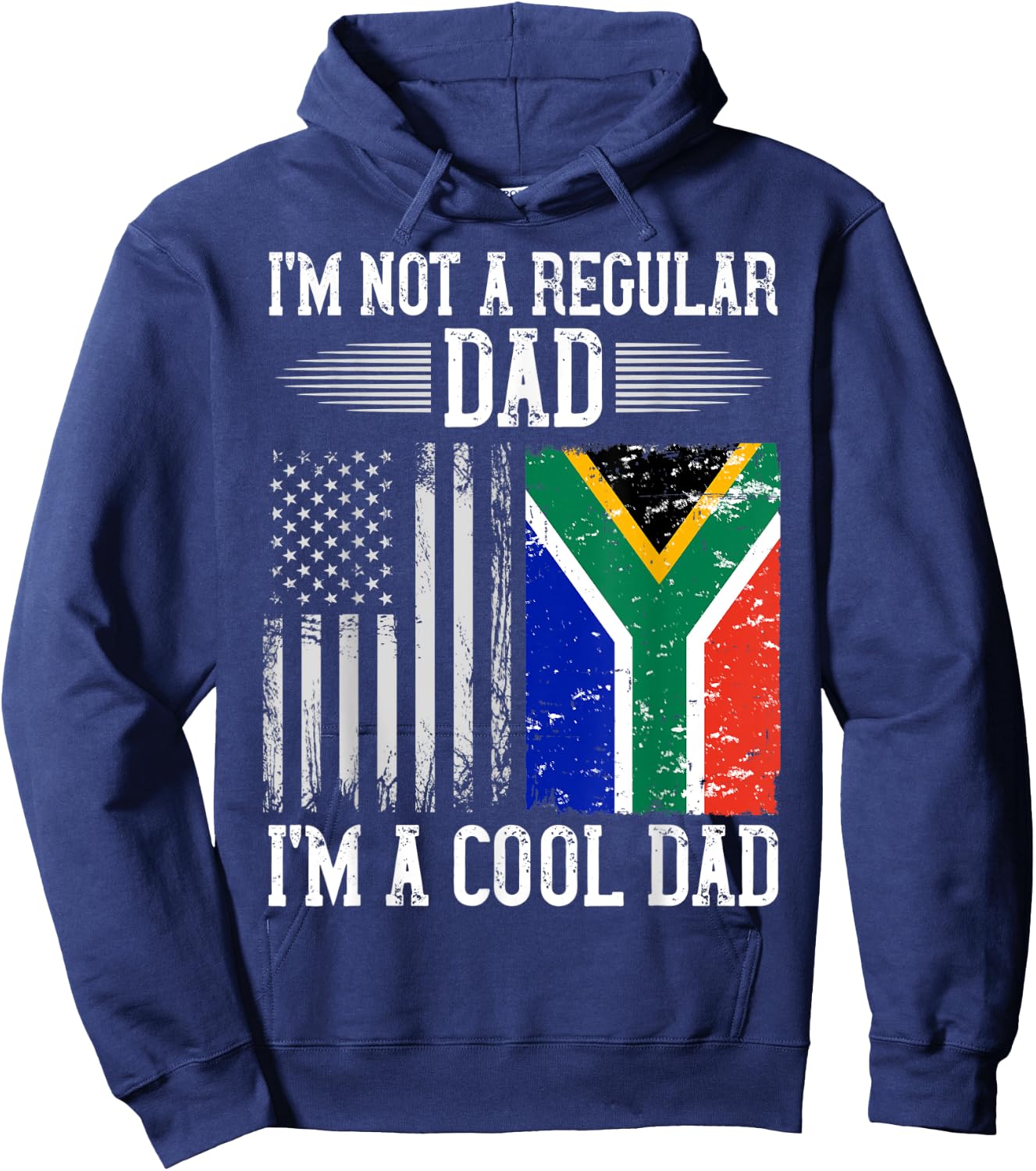 South African American Kenyan Roots Regular Dad Hoodie - Hoodie | Navy