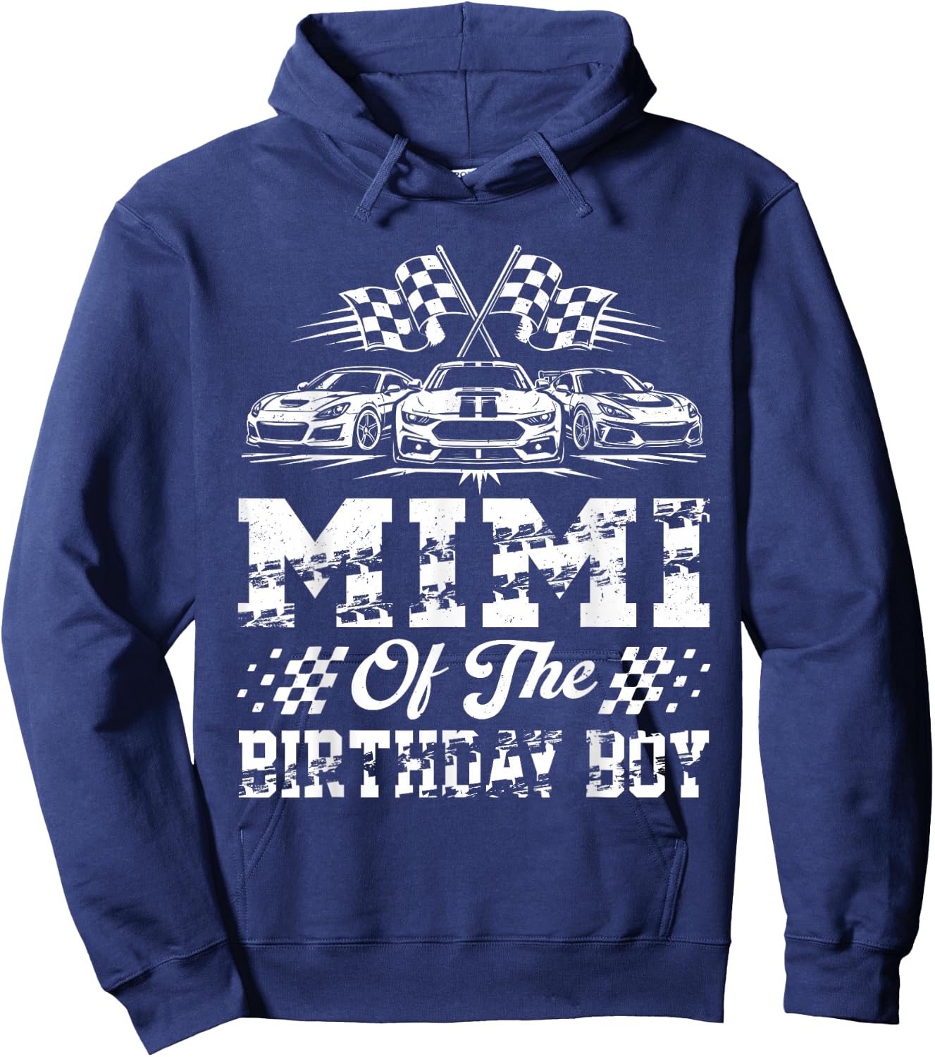 Mimi of The Birthday Boy Racing Family Race Car Hoodie - Hoodie | Navy