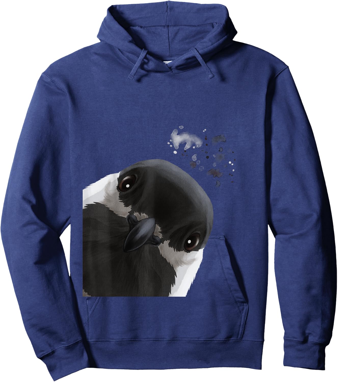 Funny Curious Chickadee Bird Hoodie - Hoodie | Navy