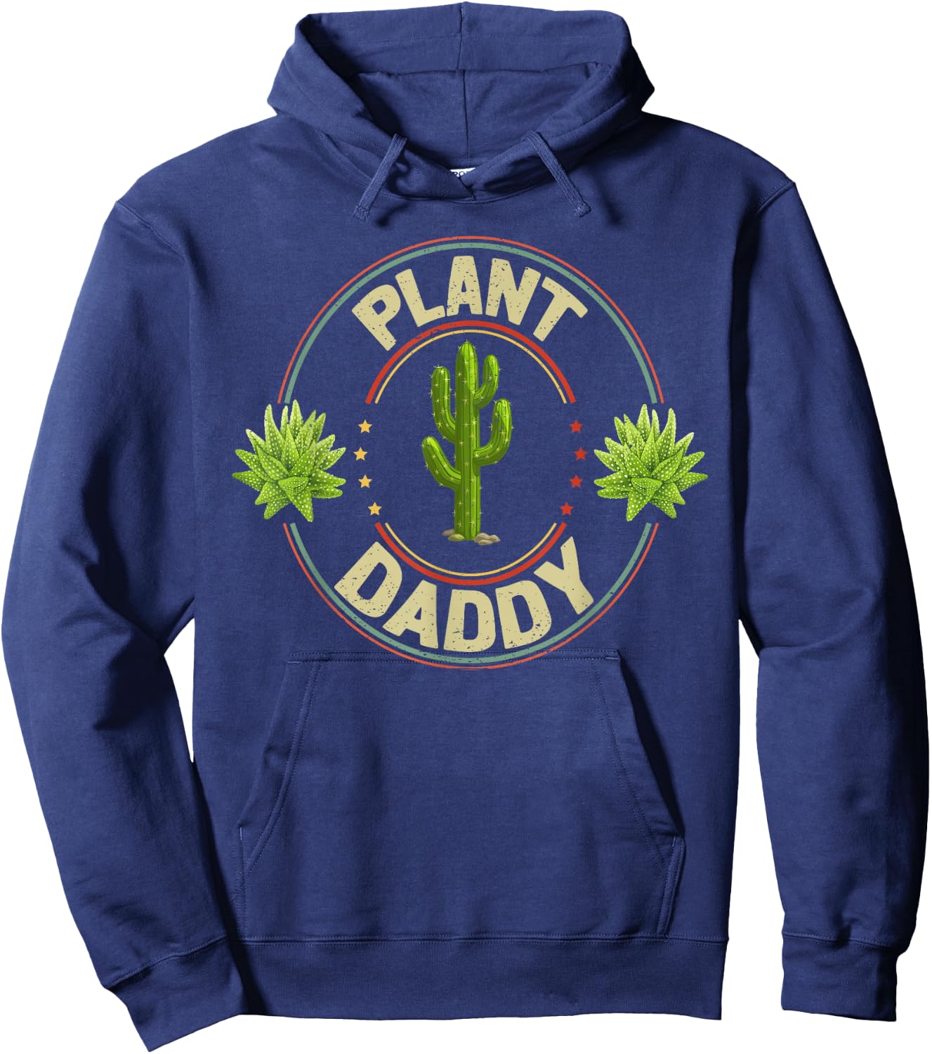 Plant Daddy Funny Quote Succulent Garden Style Hoodie - Hoodie | Navy