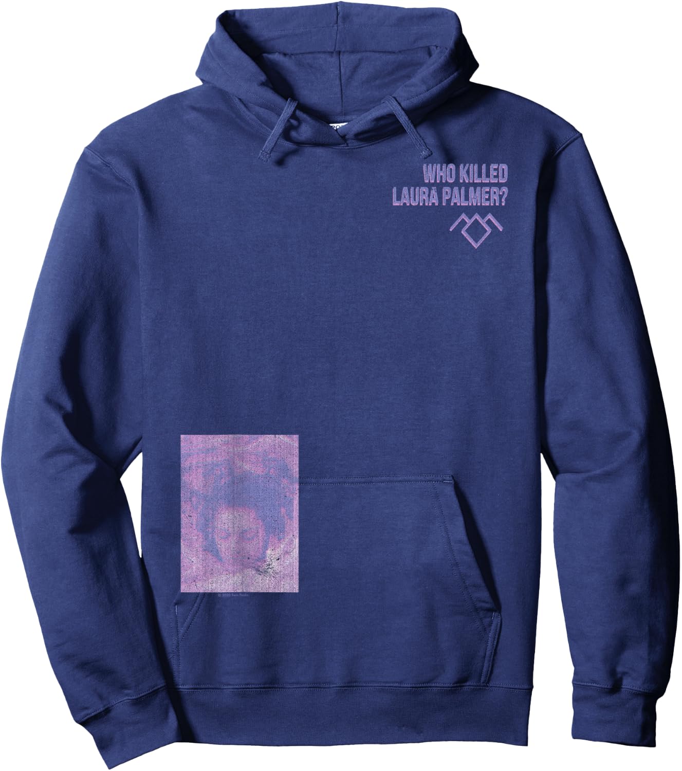 Twin Peaks Who Killed Laura Palmer Purple Peaks Hoodie - Hoodie | Navy