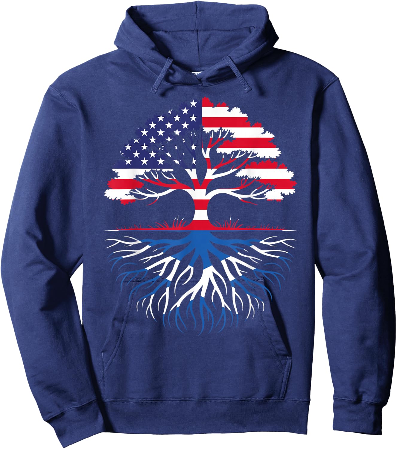 American Grown Scottish Roots Flag Heritage Hoodie - Hoodie | Navy