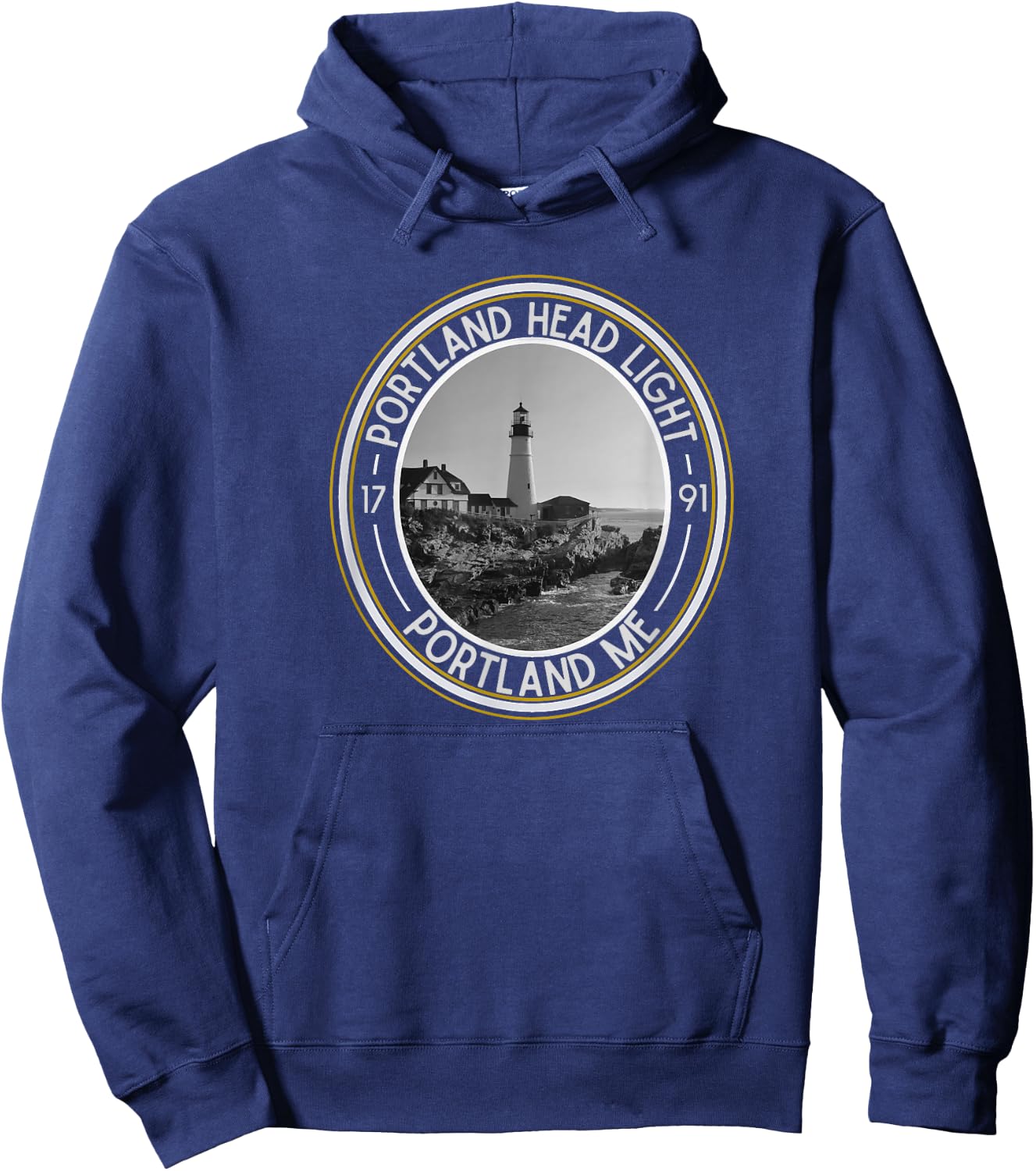 Portland Head Light Maine Hoodie - Hoodie | Navy