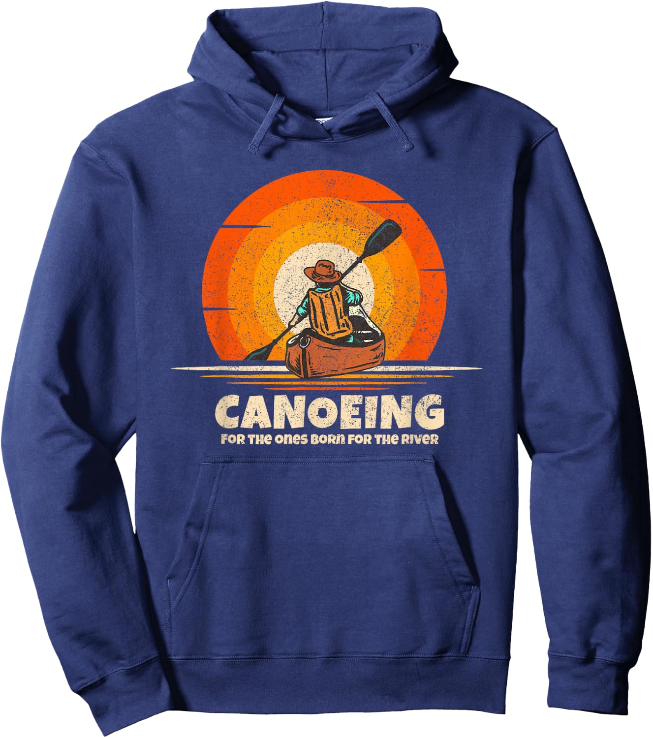 Canoeing Born for the River Funny Canoe Hoodie - Hoodie | Navy