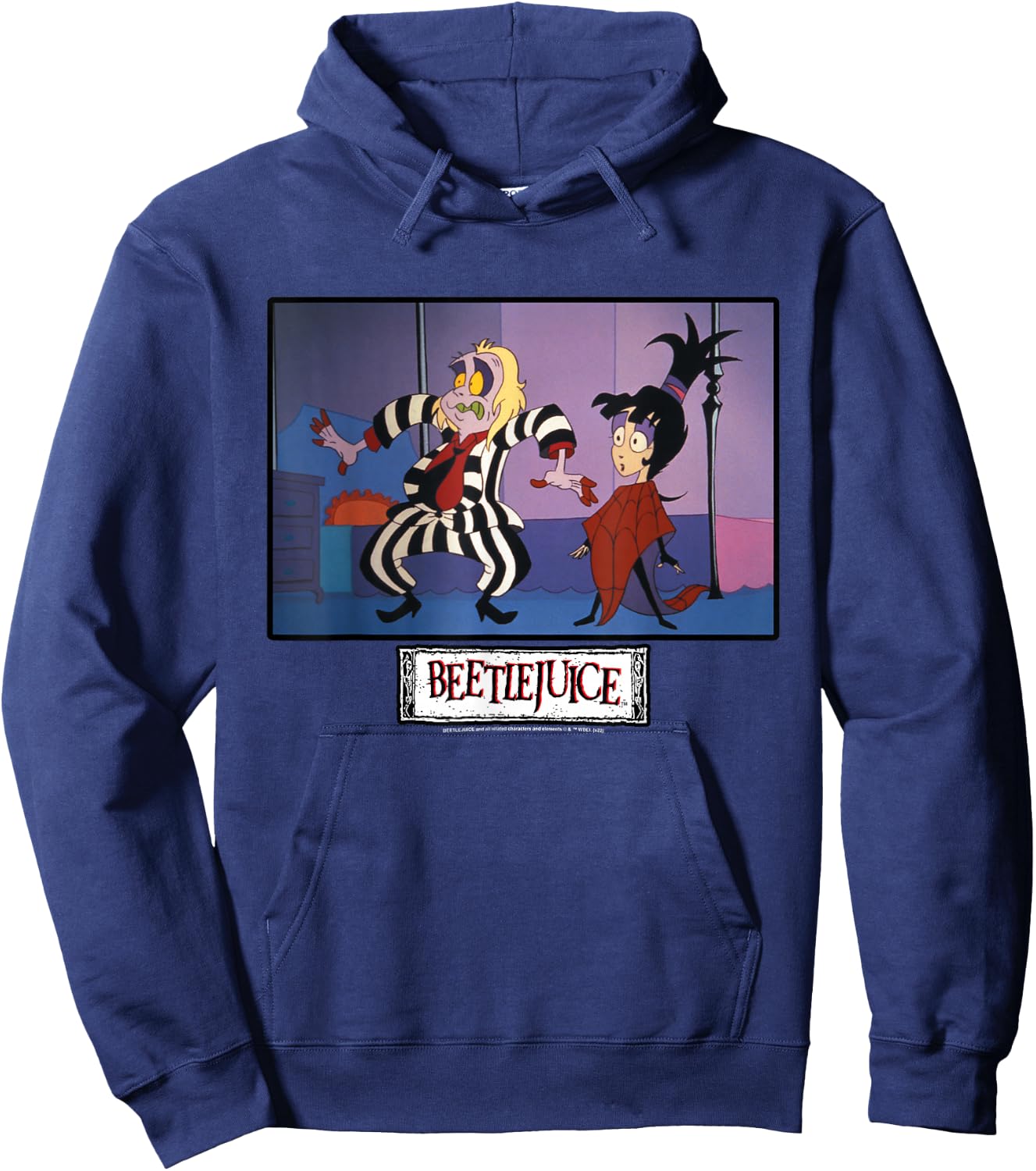 Beetlejuice and Lydia Super Shocked Hoodie - Hoodie | Navy