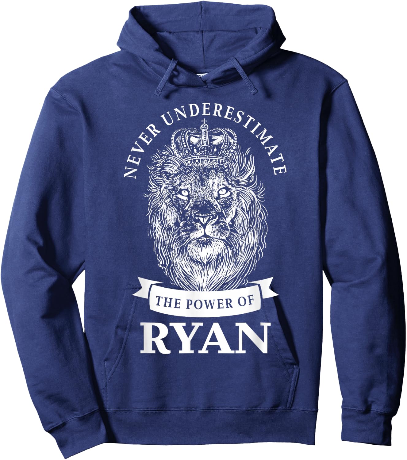 Ryan Gift Name Lion Hoodie - Hoodie | Navy