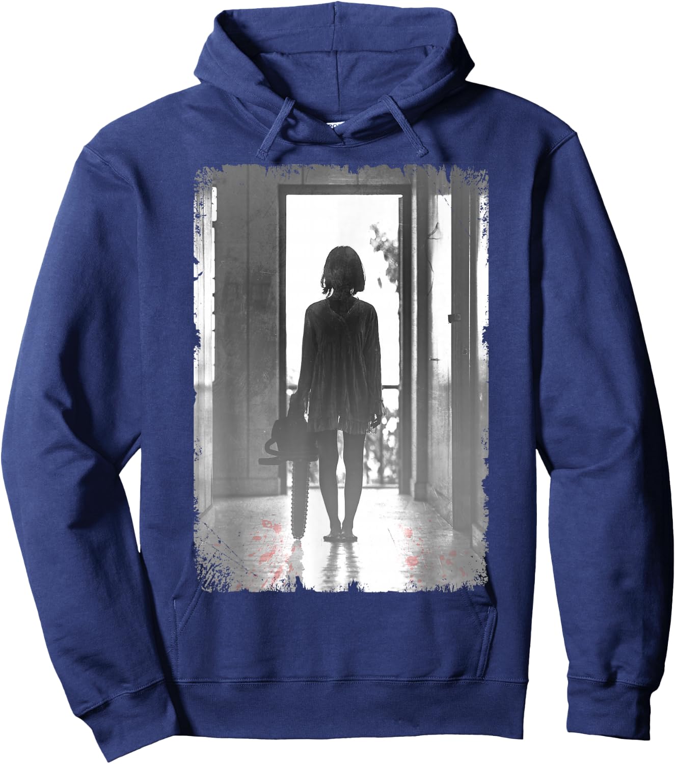 Creepy Chainsaw Girl Horror Dark Art Hoodie - Hoodie | Navy